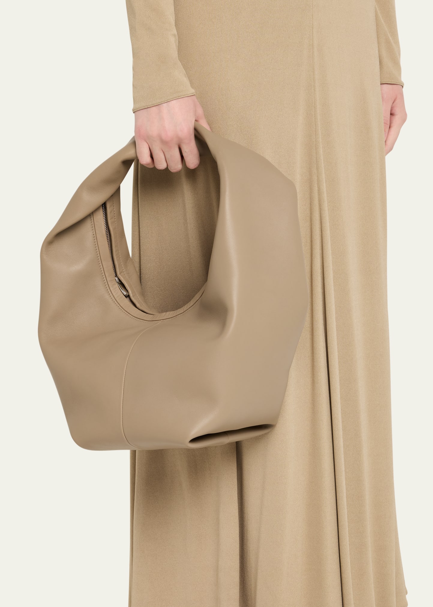 Yela Twisted Leather Shoulder Bag