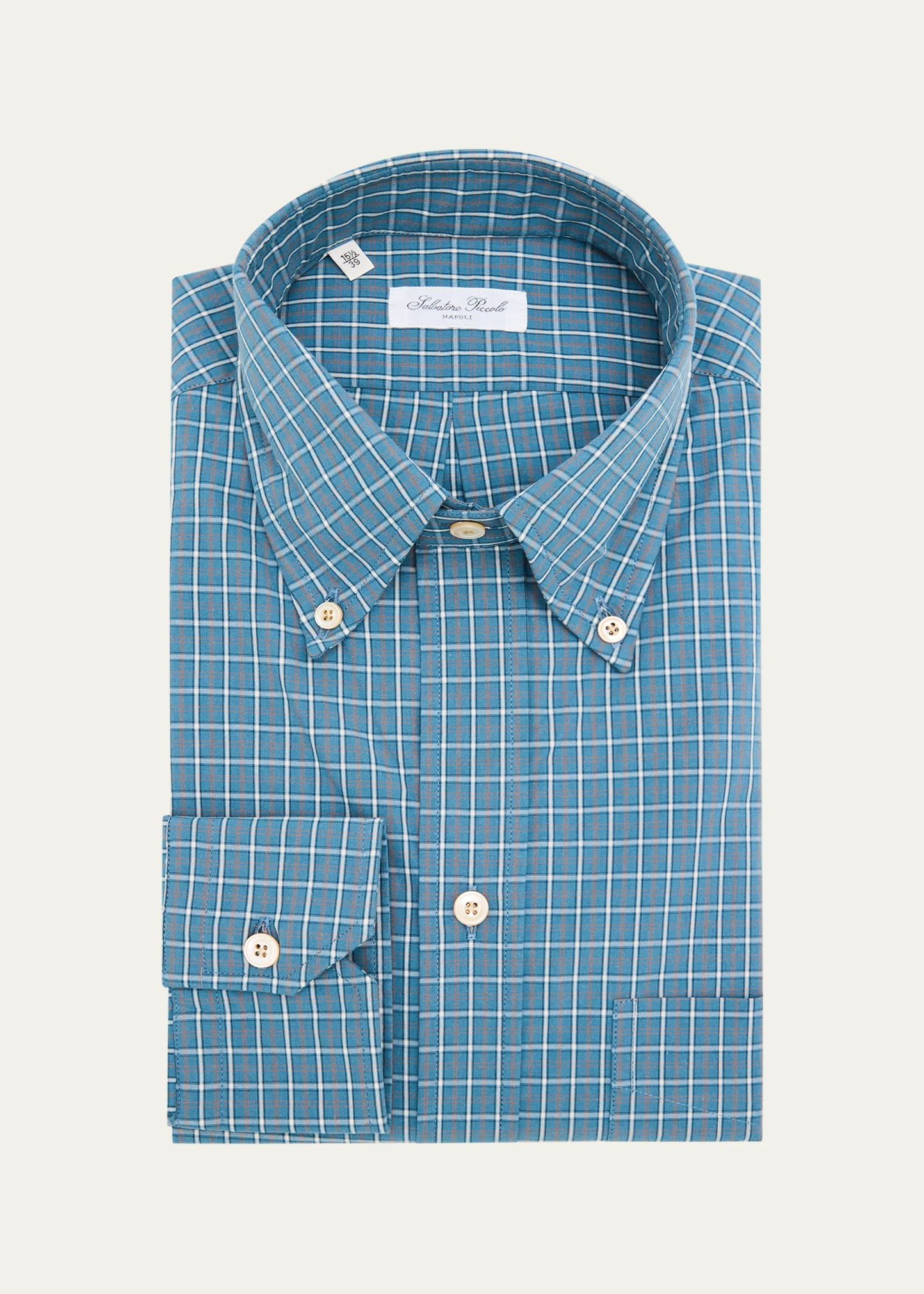 Men's Cotton Plaid Pocket Button-Down Shirt 3 Men's Cotton Plaid Pocket Button-Down Shirt