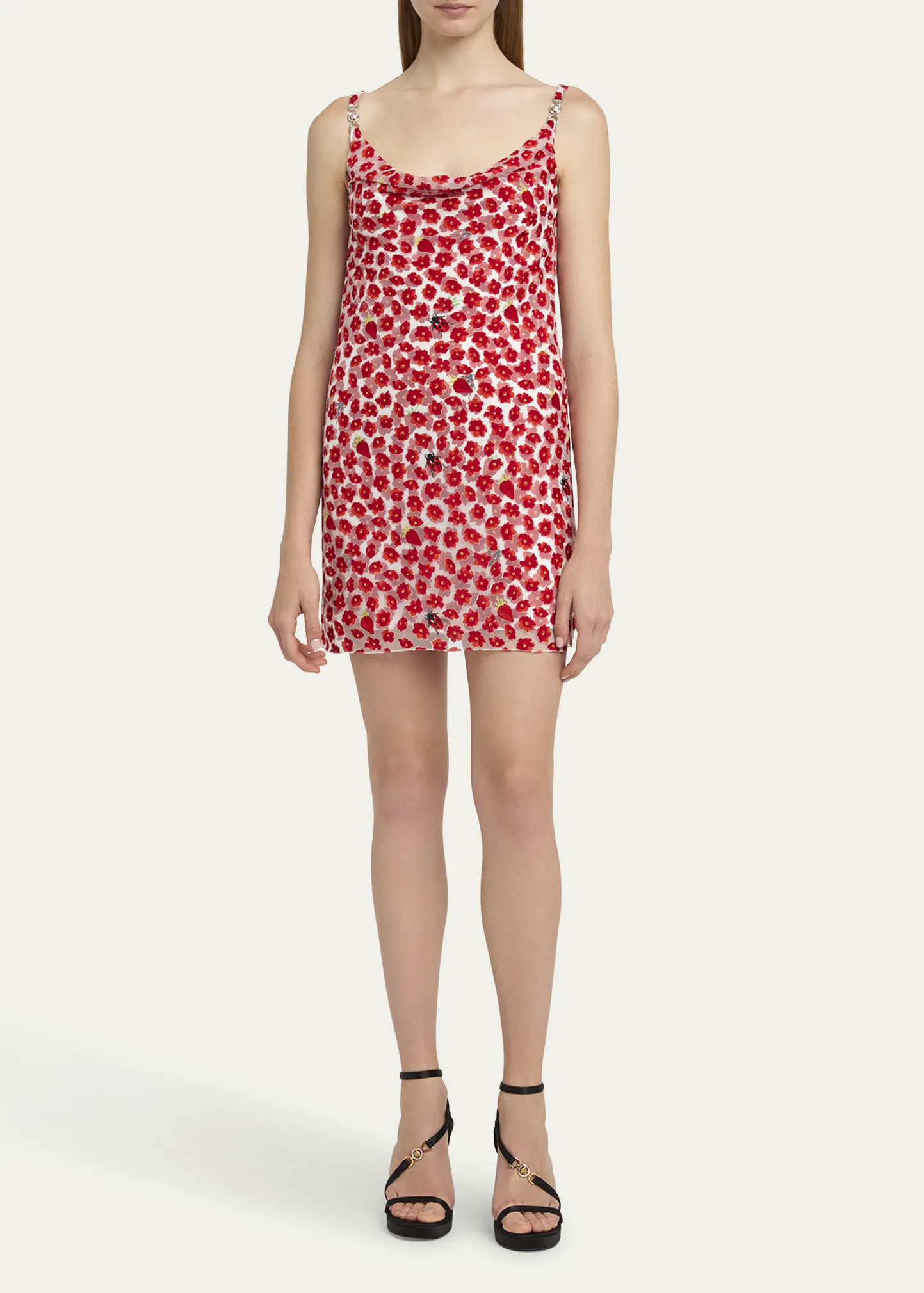 Strawberry Garden Devore Jersey Mini Dress 12 Strawberry Garden Devore Jersey Mini Dress