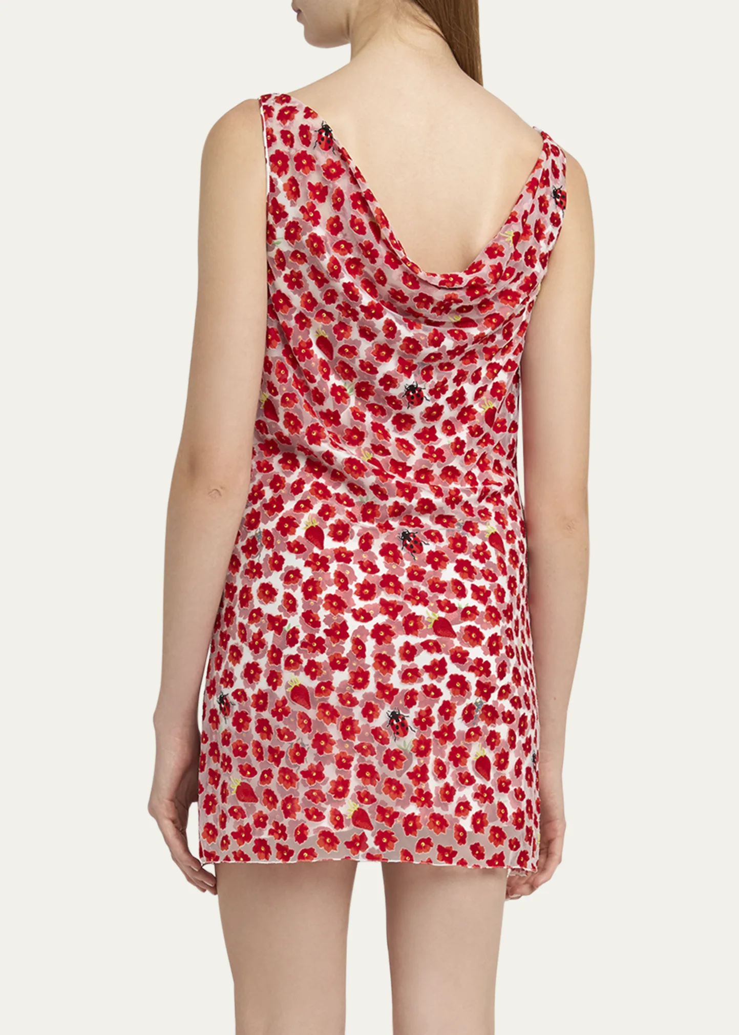 Strawberry Garden Devore Jersey Mini Dress 8 Strawberry Garden Devore Jersey Mini Dress