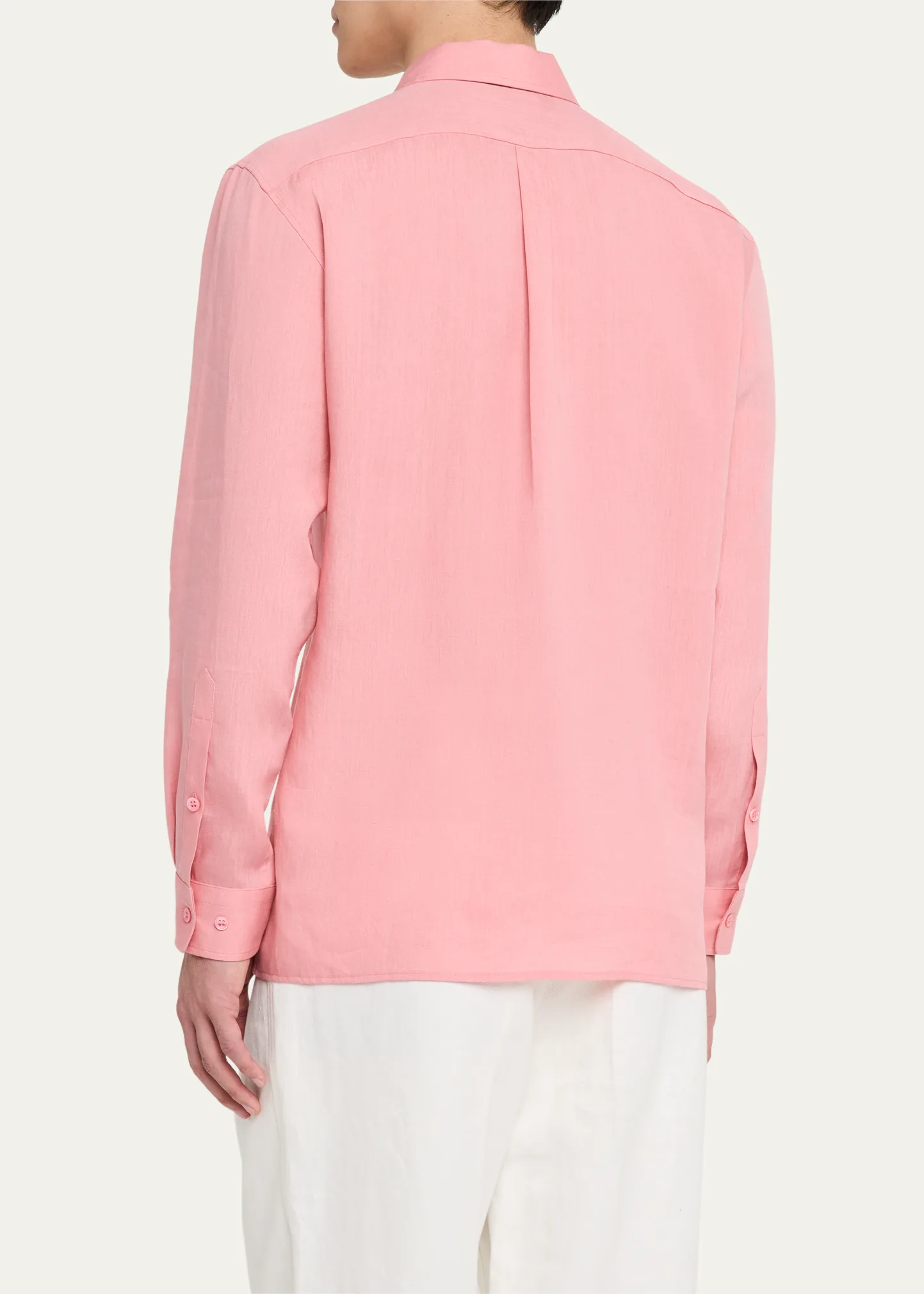 Men's Nicolas Linen Concealed-Placket Sport Shirt
