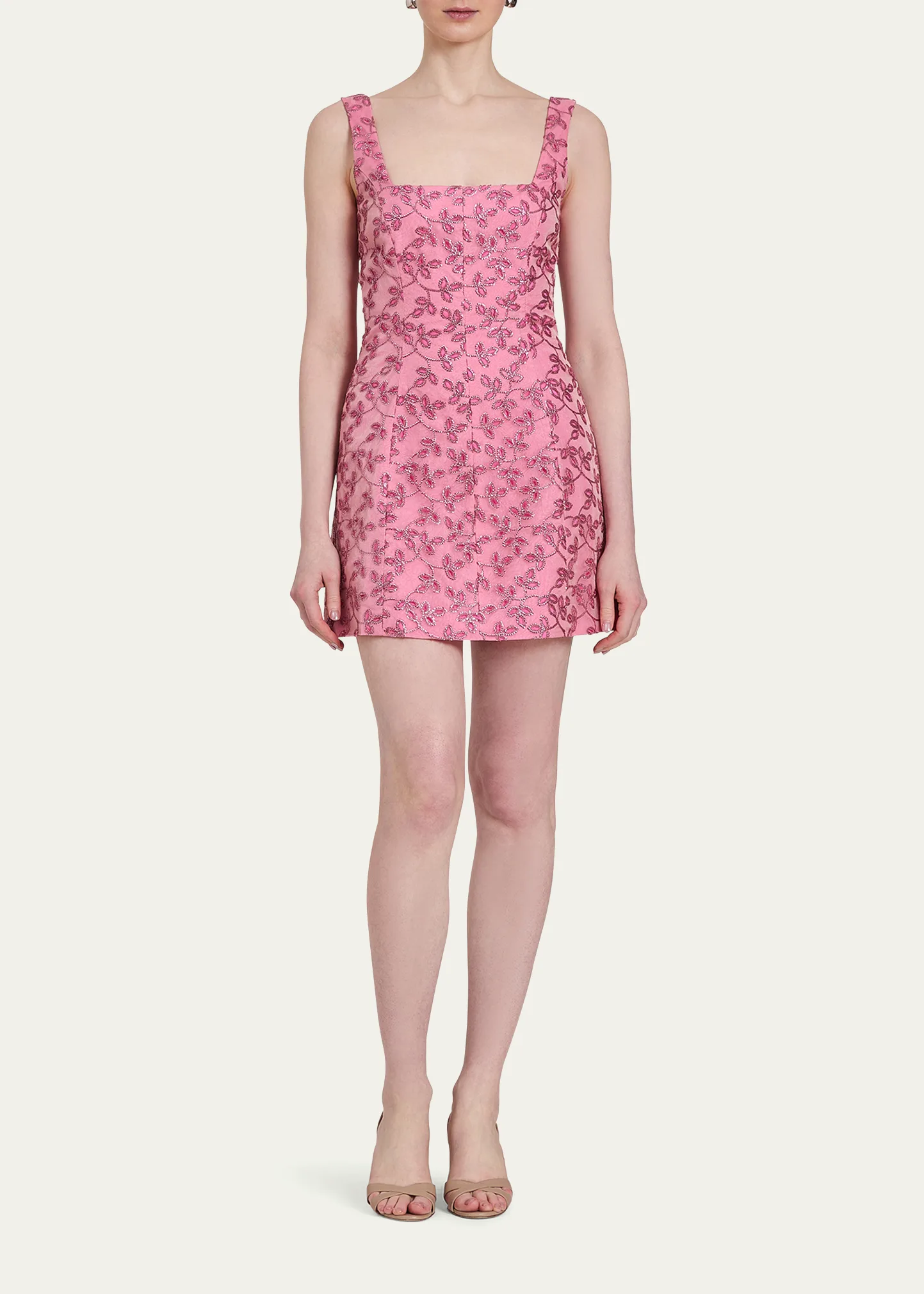 Brooke Floral Sequined Mini Dress