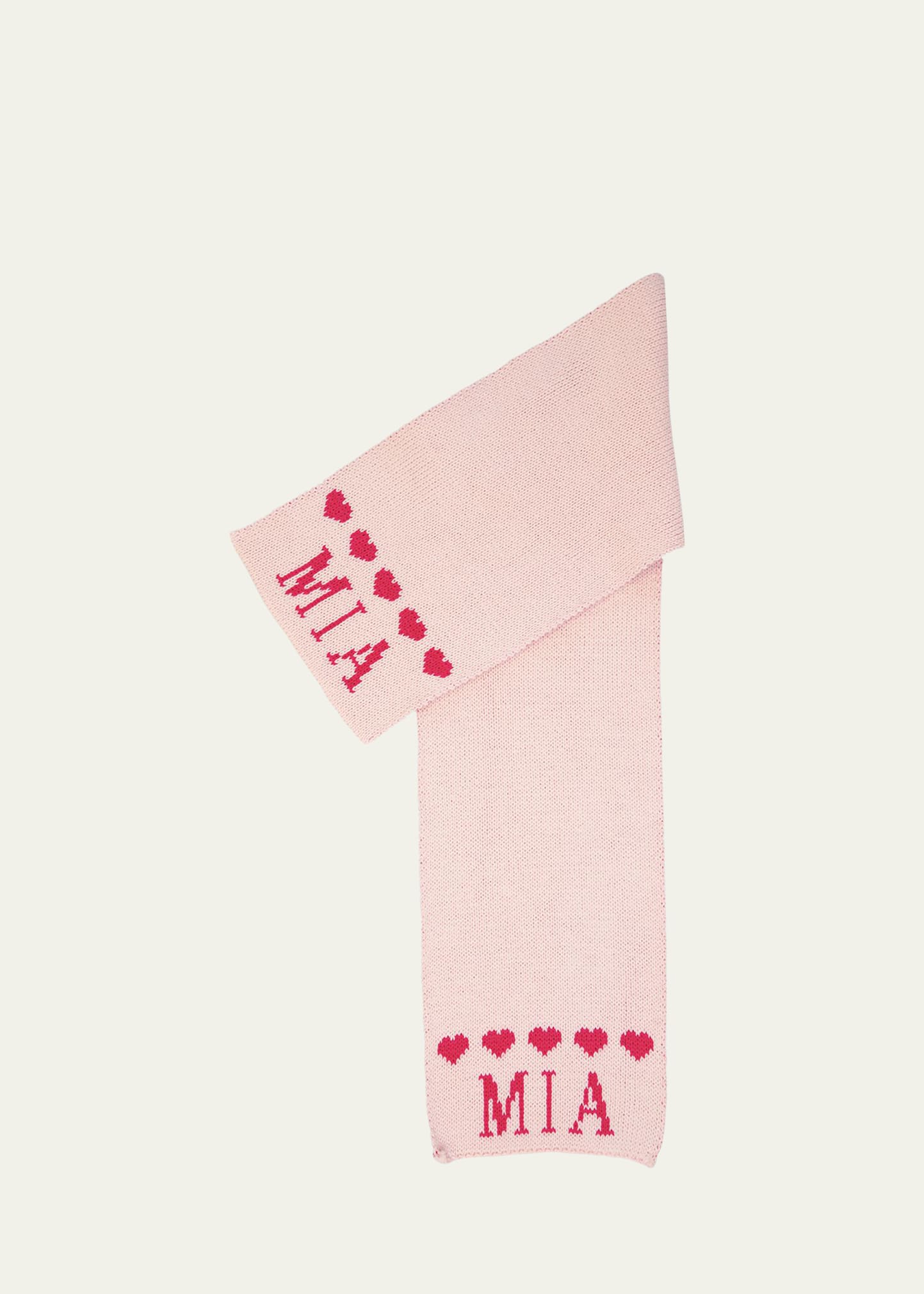 Kid's String of Hearts Scarf, Personalized