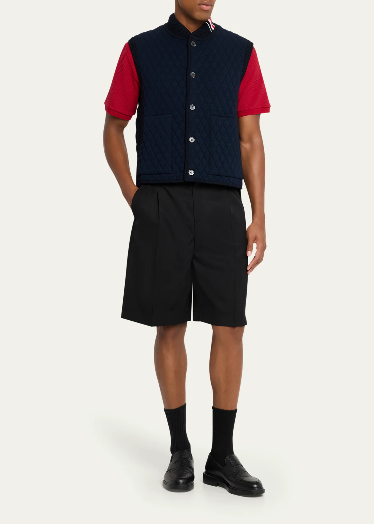 Men's Wool Quilted Knit Vest