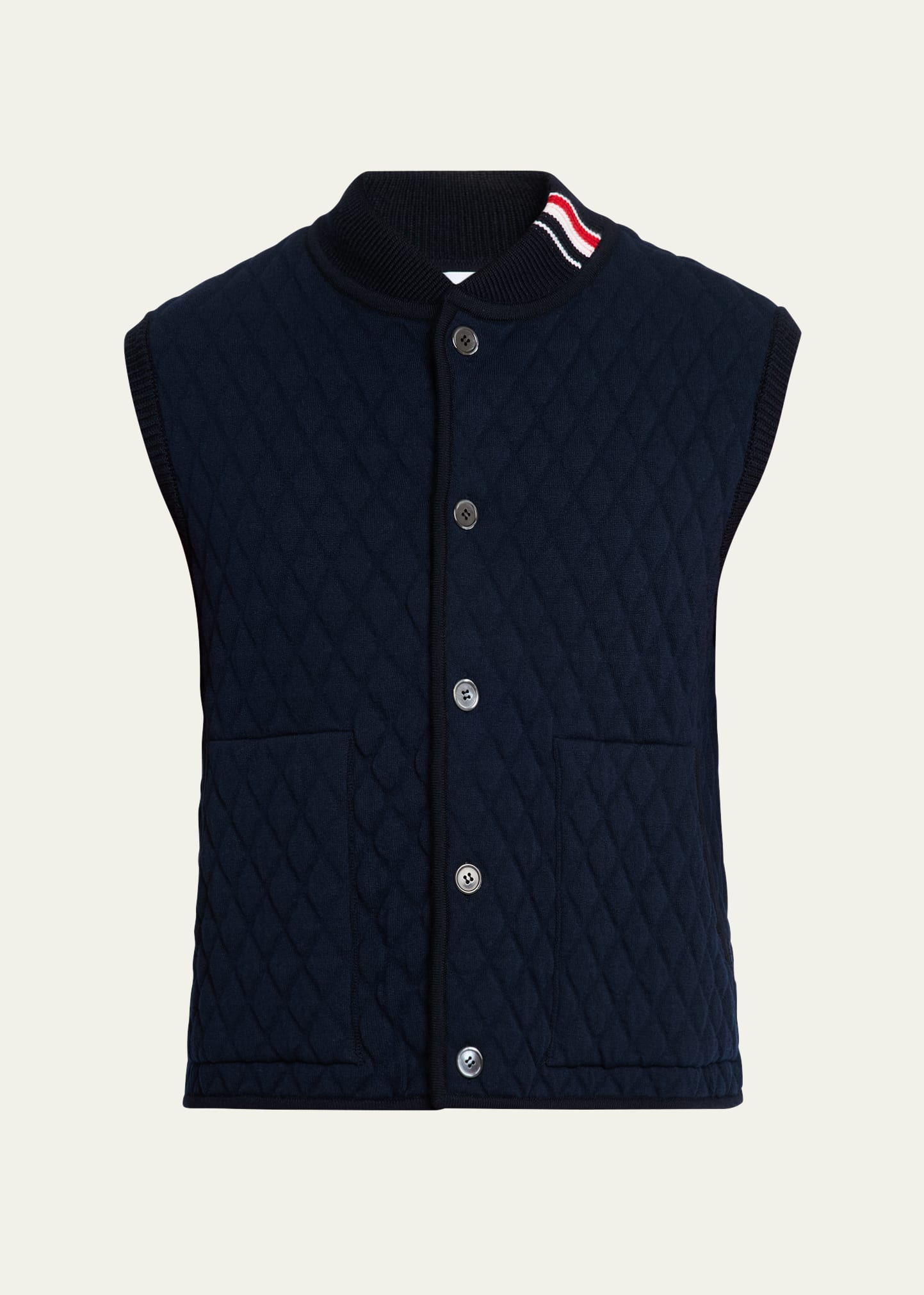 Men's Wool Quilted Knit Vest