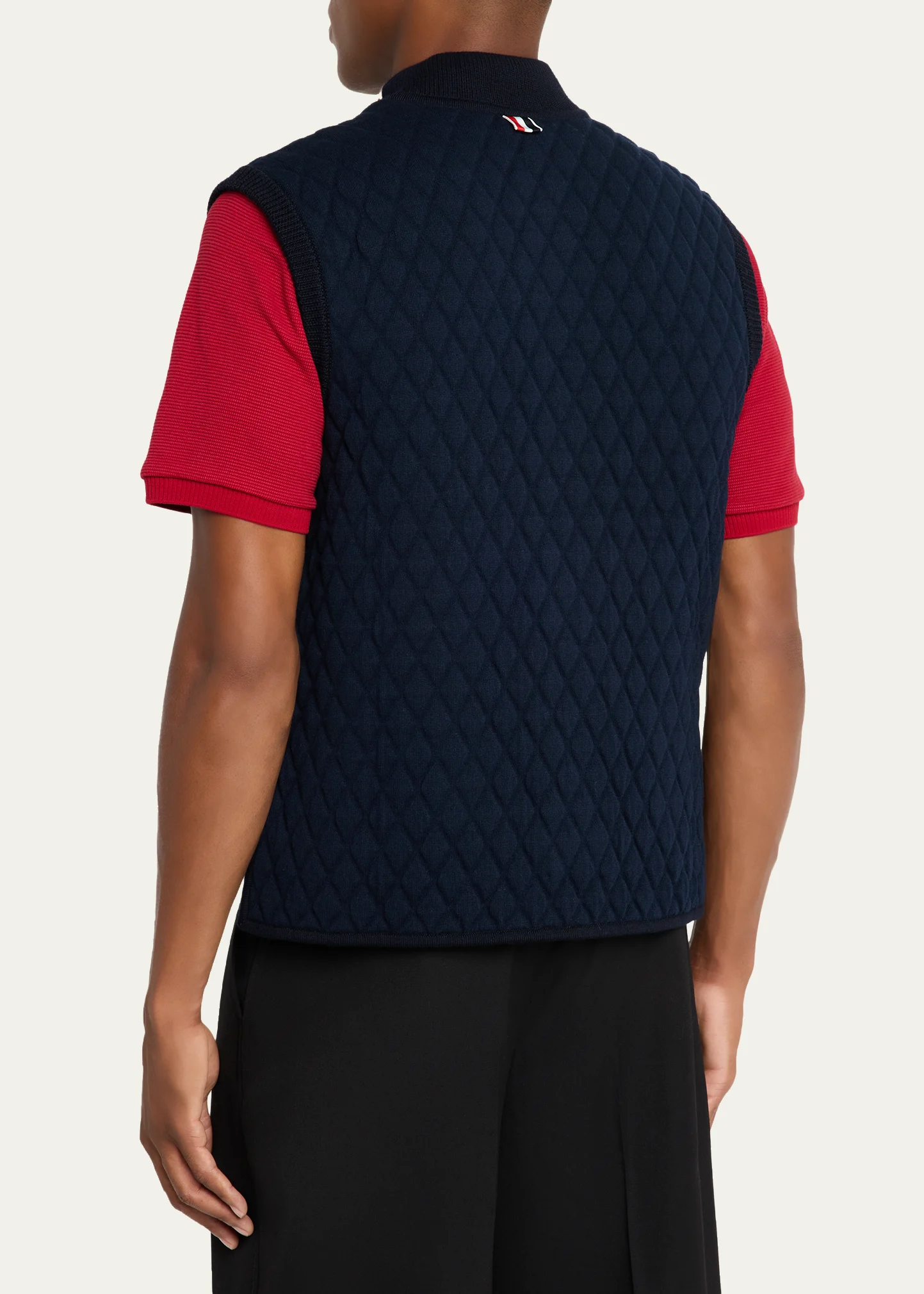 Men's Wool Quilted Knit Vest