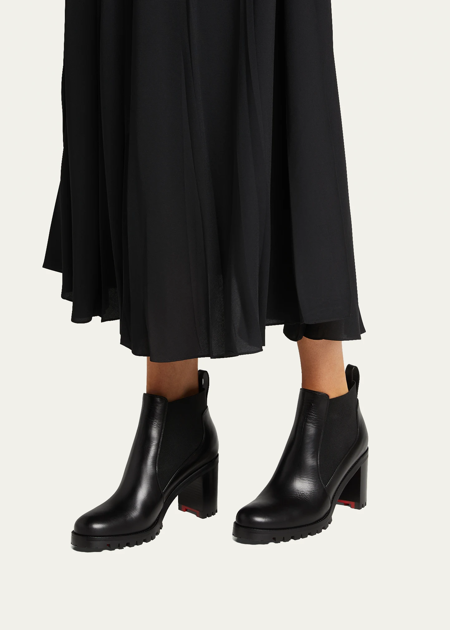 Marchacroche Leather Red Sole Booties