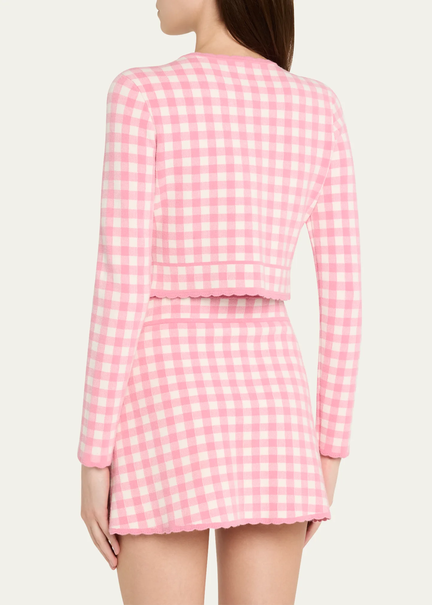 Bridgette Gingham Cropped Cardigan