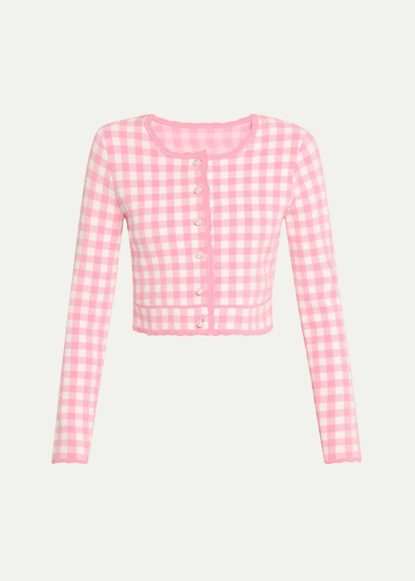 Bridgette Gingham Cropped Cardigan