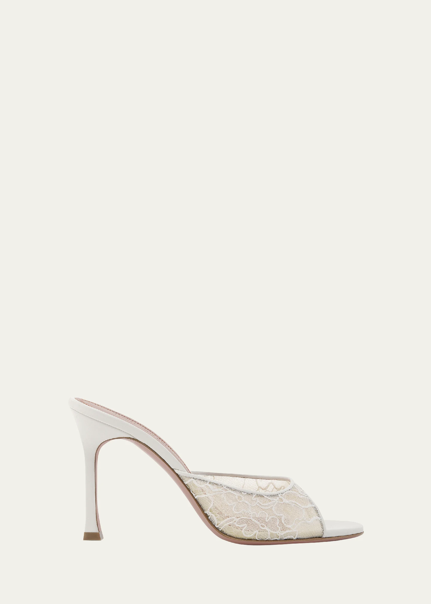 Alexa Lace Stiletto Mule Sandals
