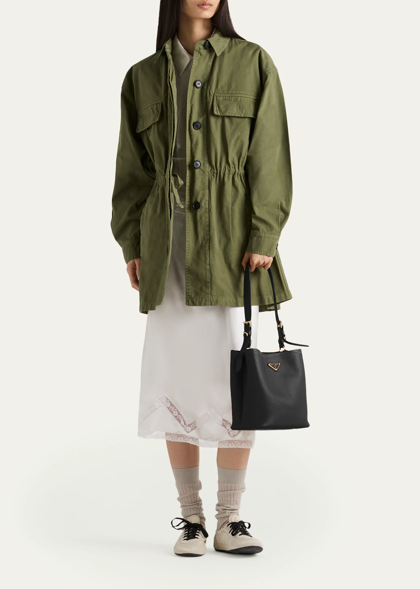 Medium Bucket Leather Shoulder Bag