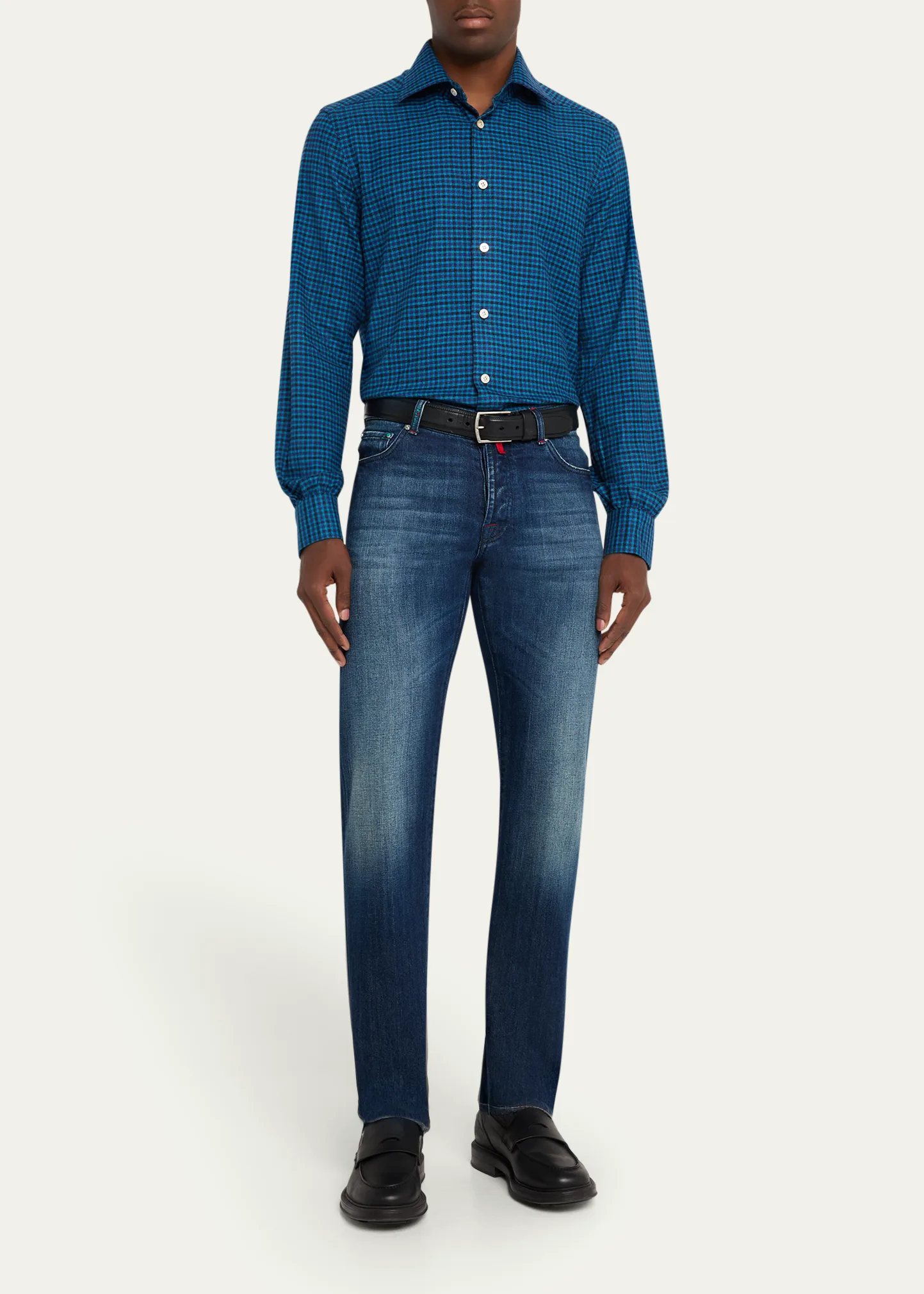 Men's Cotton Tattersall Check Modern-Fit Sport Shirt