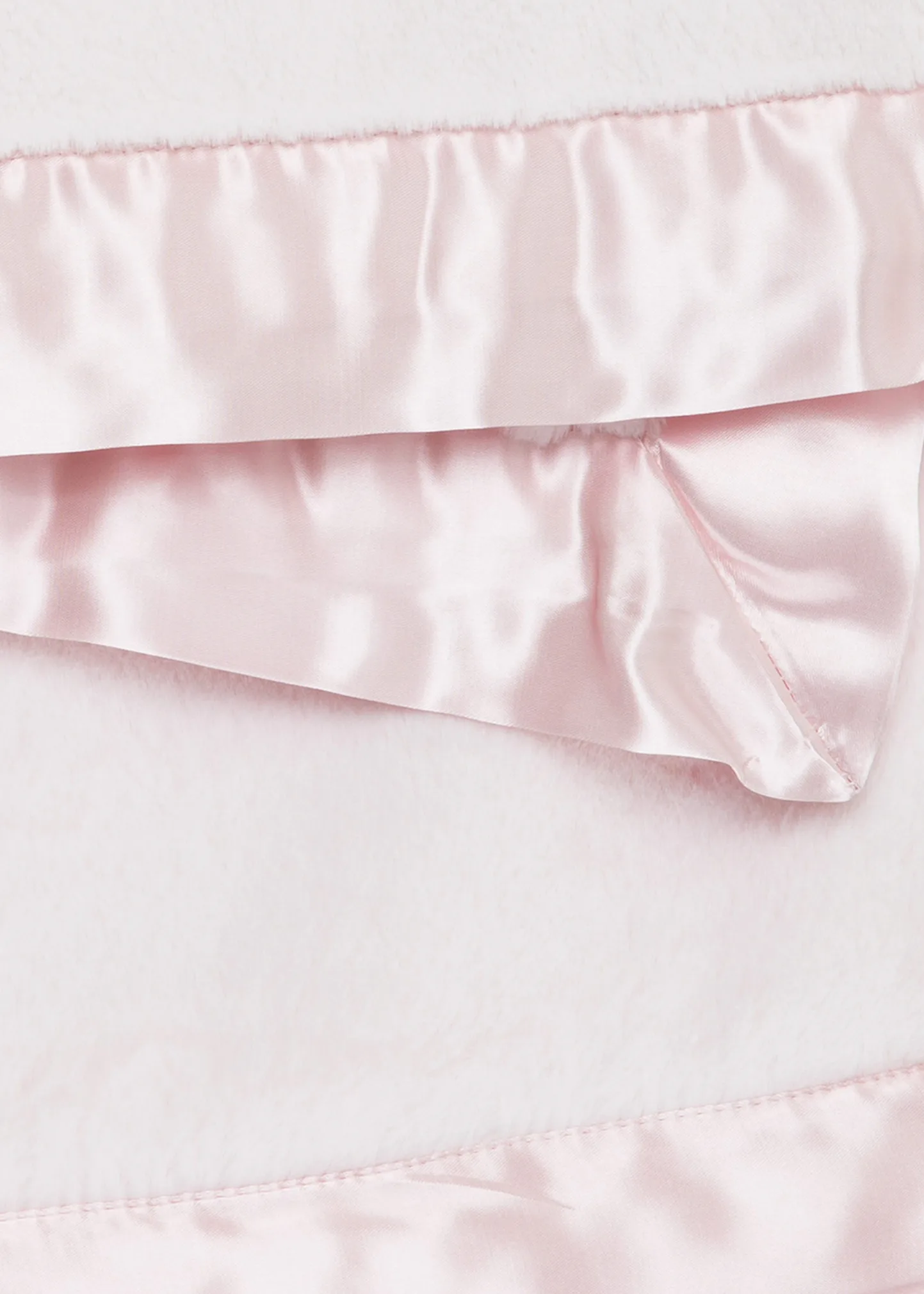 Luxe Solid Plush Baby Blanket w/ Satin Border