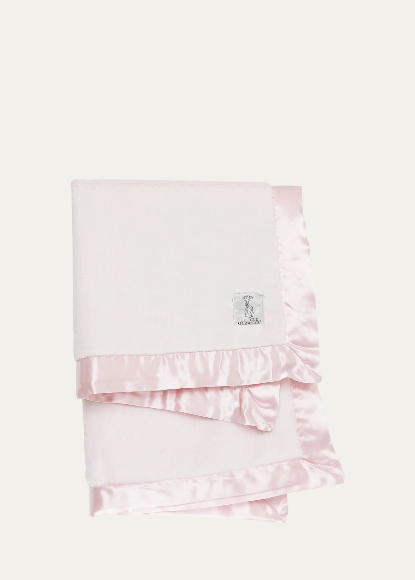 Luxe Solid Plush Baby Blanket w/ Satin Border