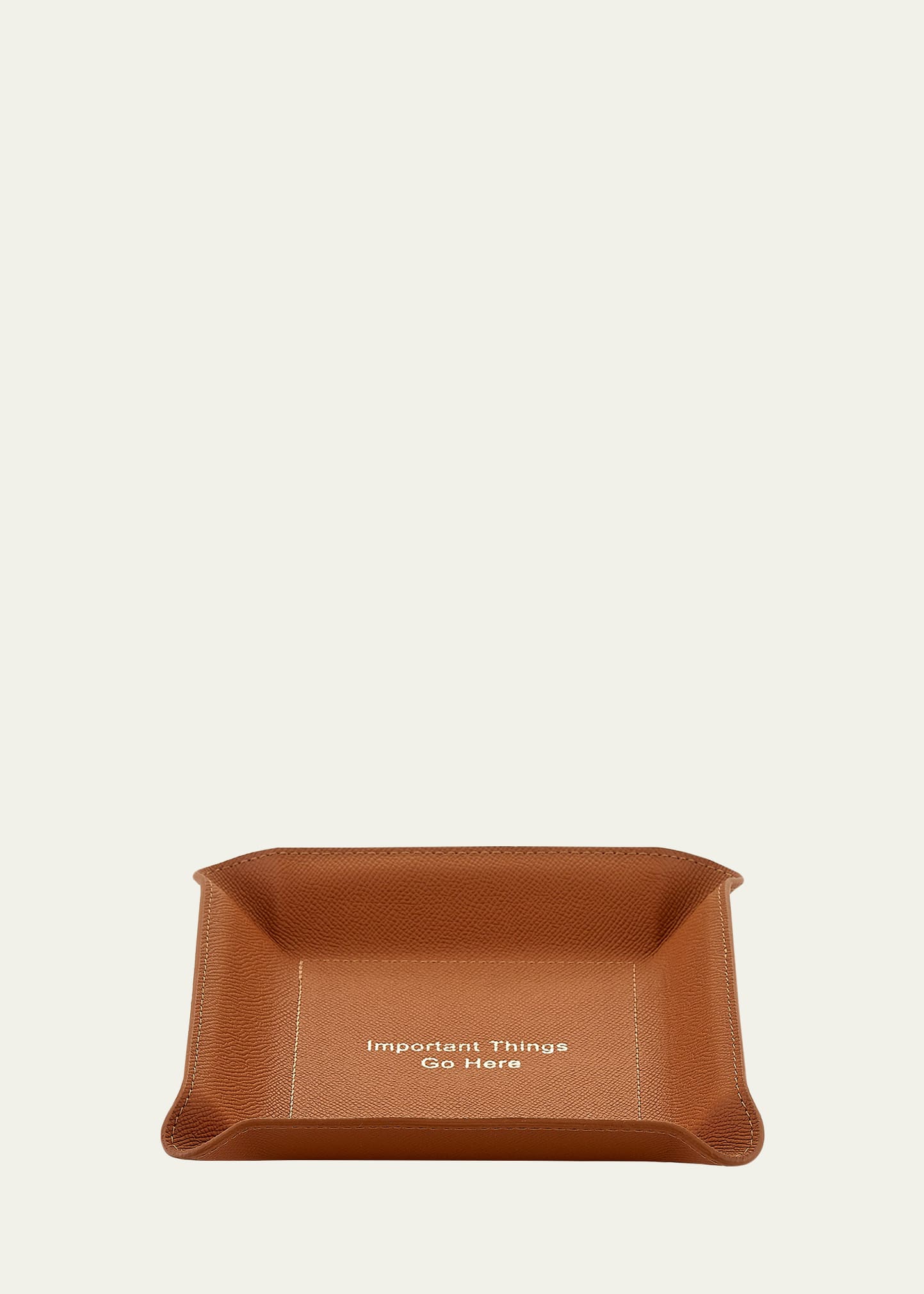 "Important Things Go Here" Leather Valet Tray 5 \"Important Things Go Here\" Leather Valet Tray