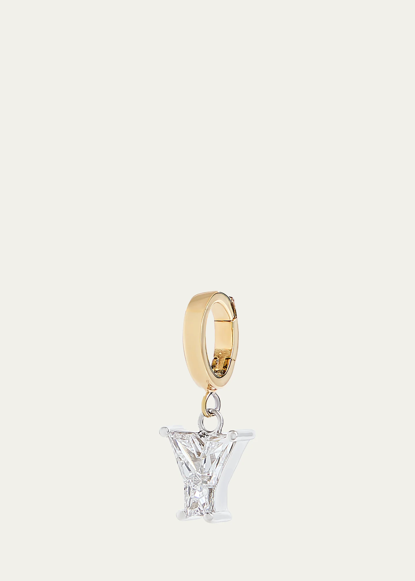 Lab Grown Diamond 14K Letter Charm, Y 2 Lab Grown Diamond 14K Letter Charm, Y