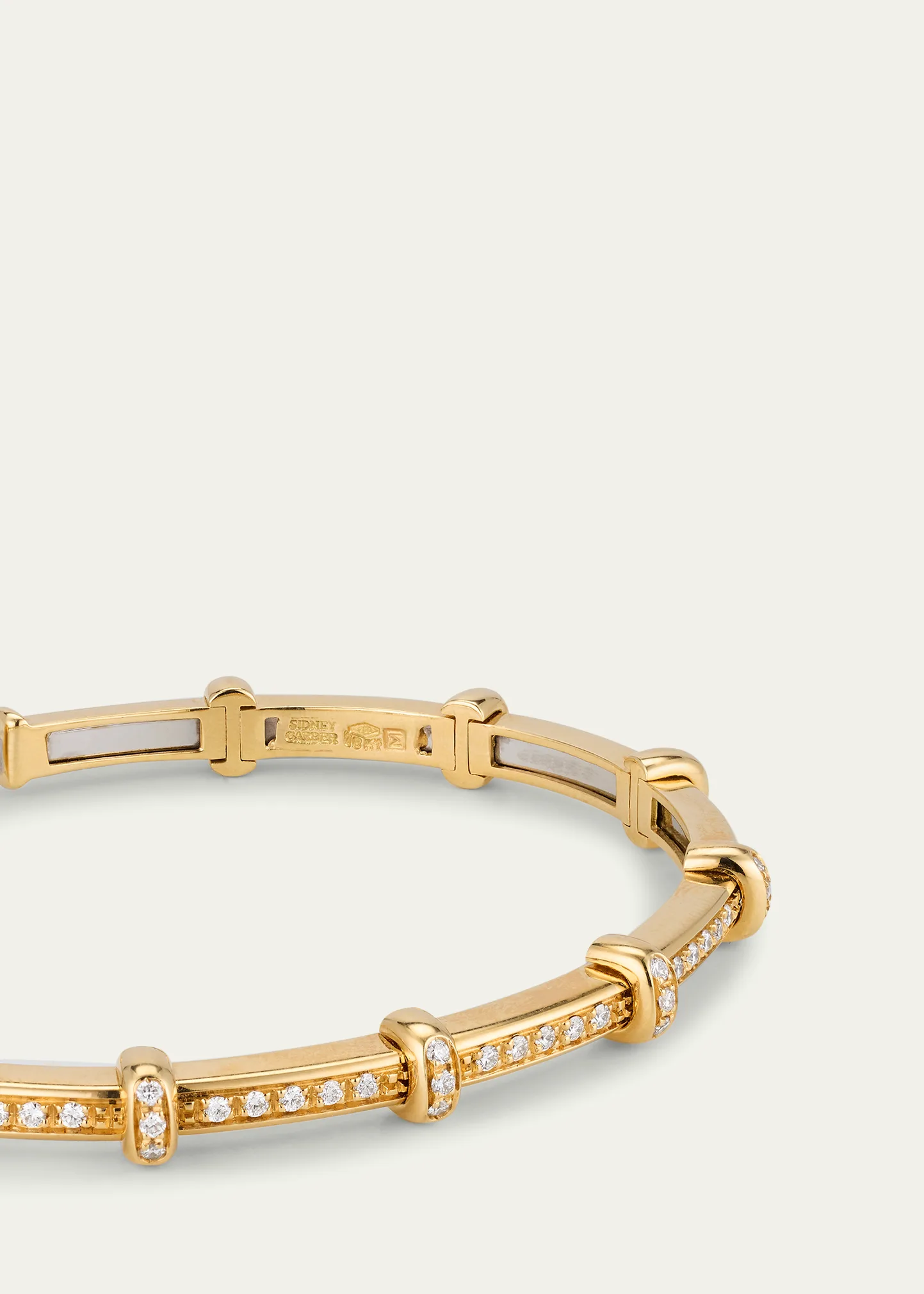 18K Yellow Gold Diamond Spring Bracelet
