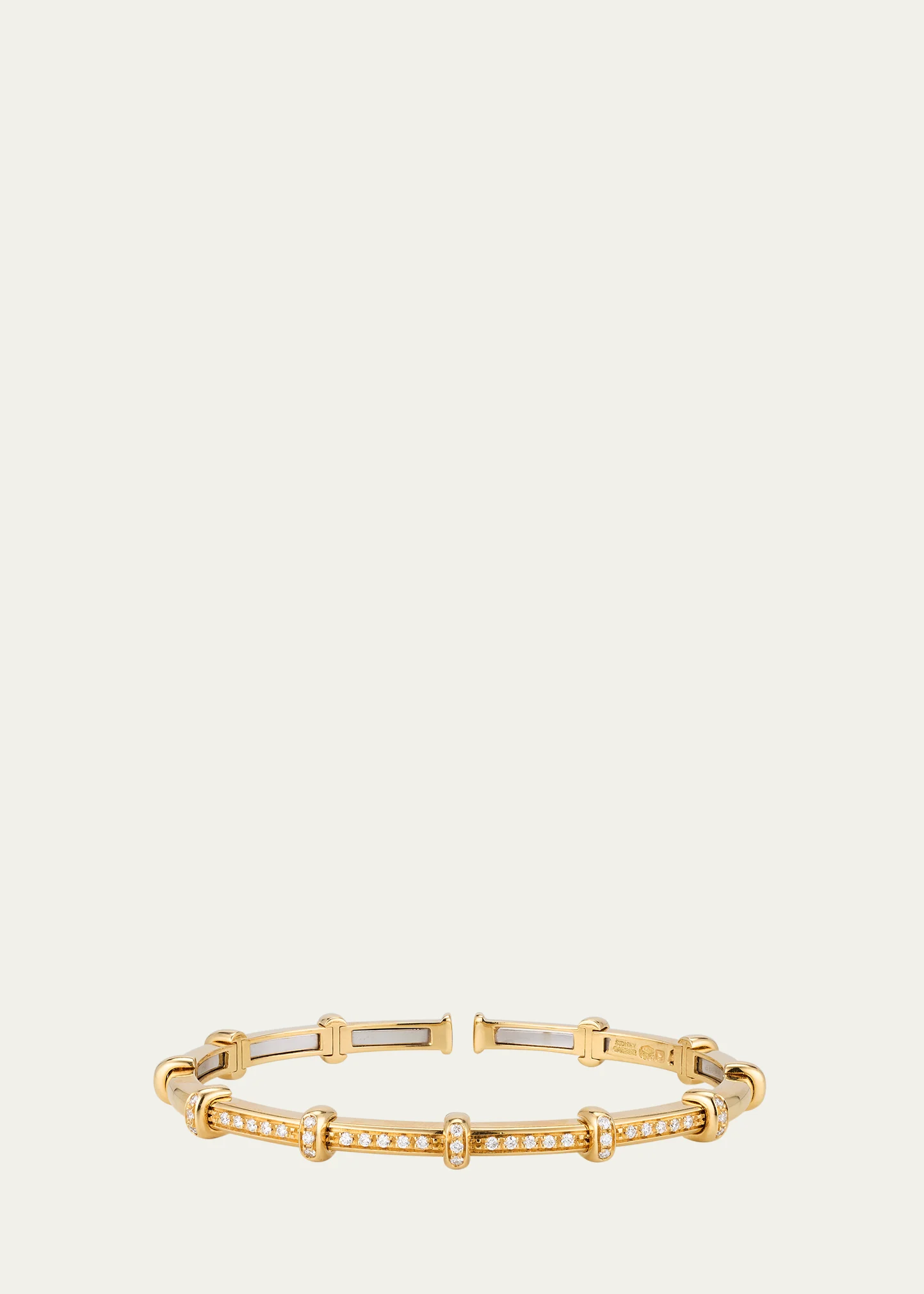 18K Yellow Gold Diamond Spring Bracelet