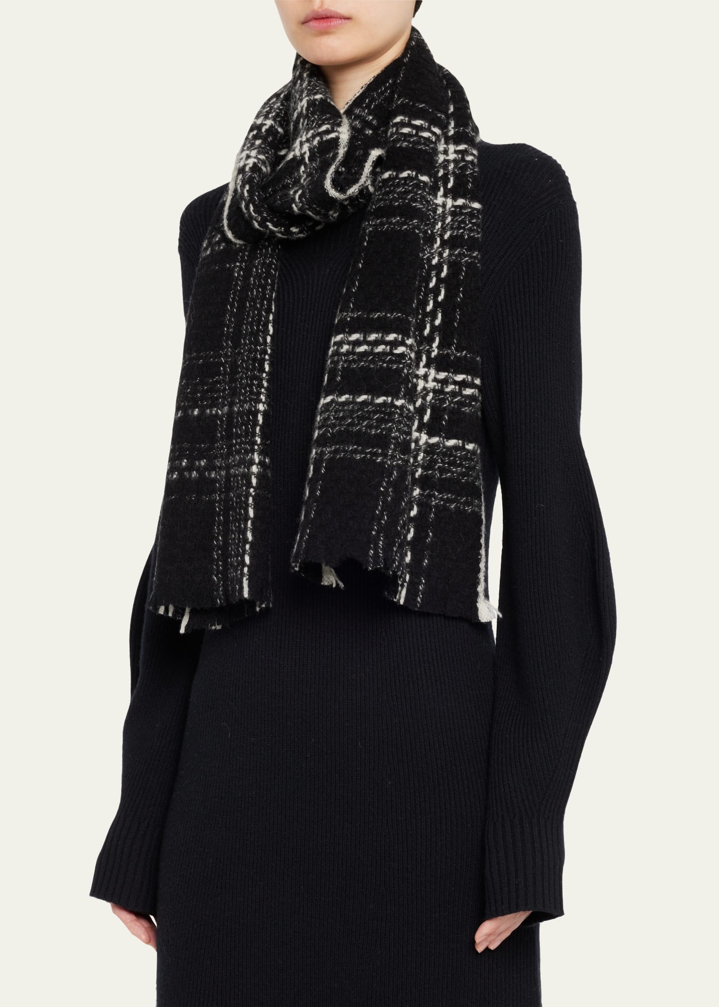 Cashmere Frayed Scarf