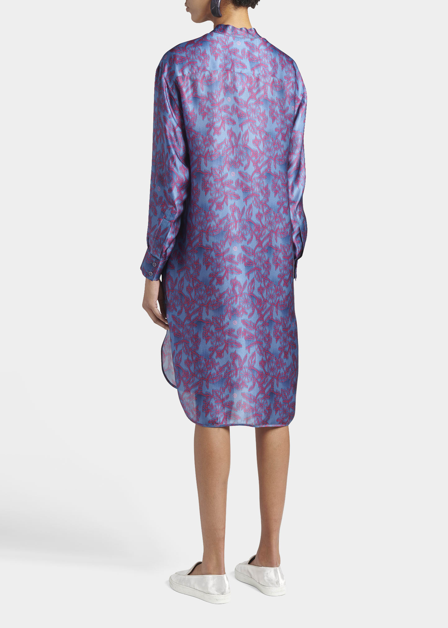 Floral-Print Silk Tunic Dress 2 Floral-Print Silk Tunic Dress