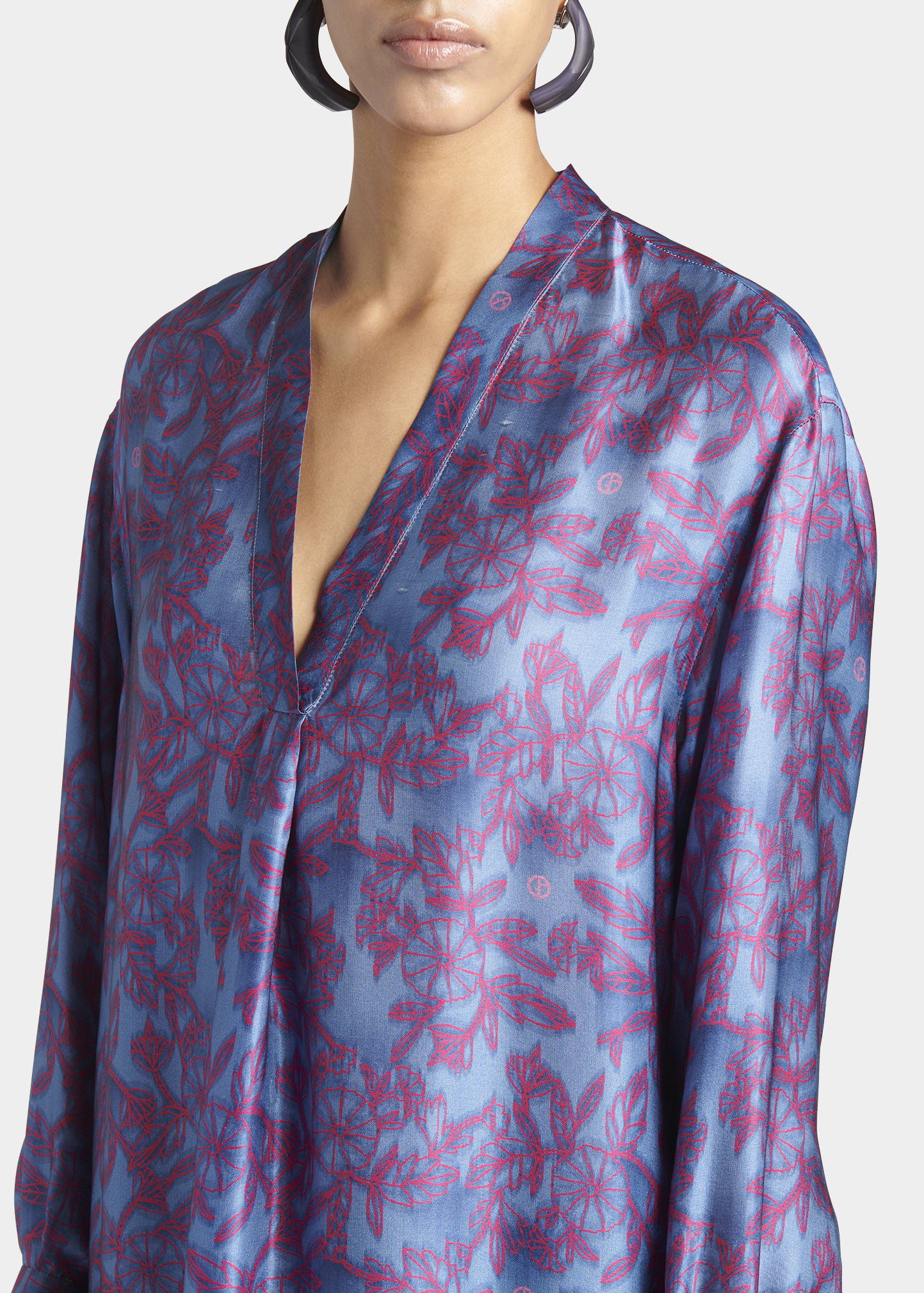 Floral-Print Silk Tunic Dress 9 Floral-Print Silk Tunic Dress
