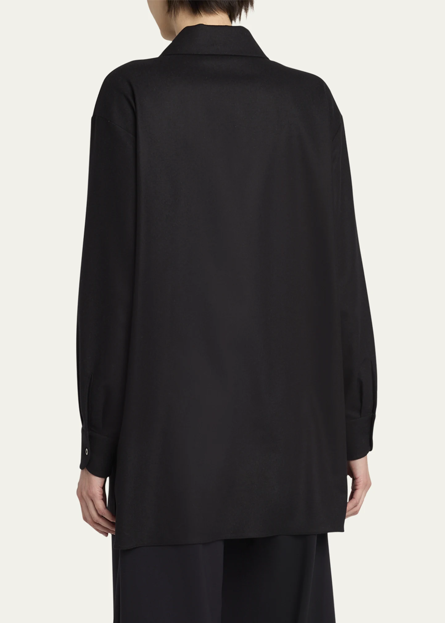 Komako Button Down Wool Cashmere Blouse