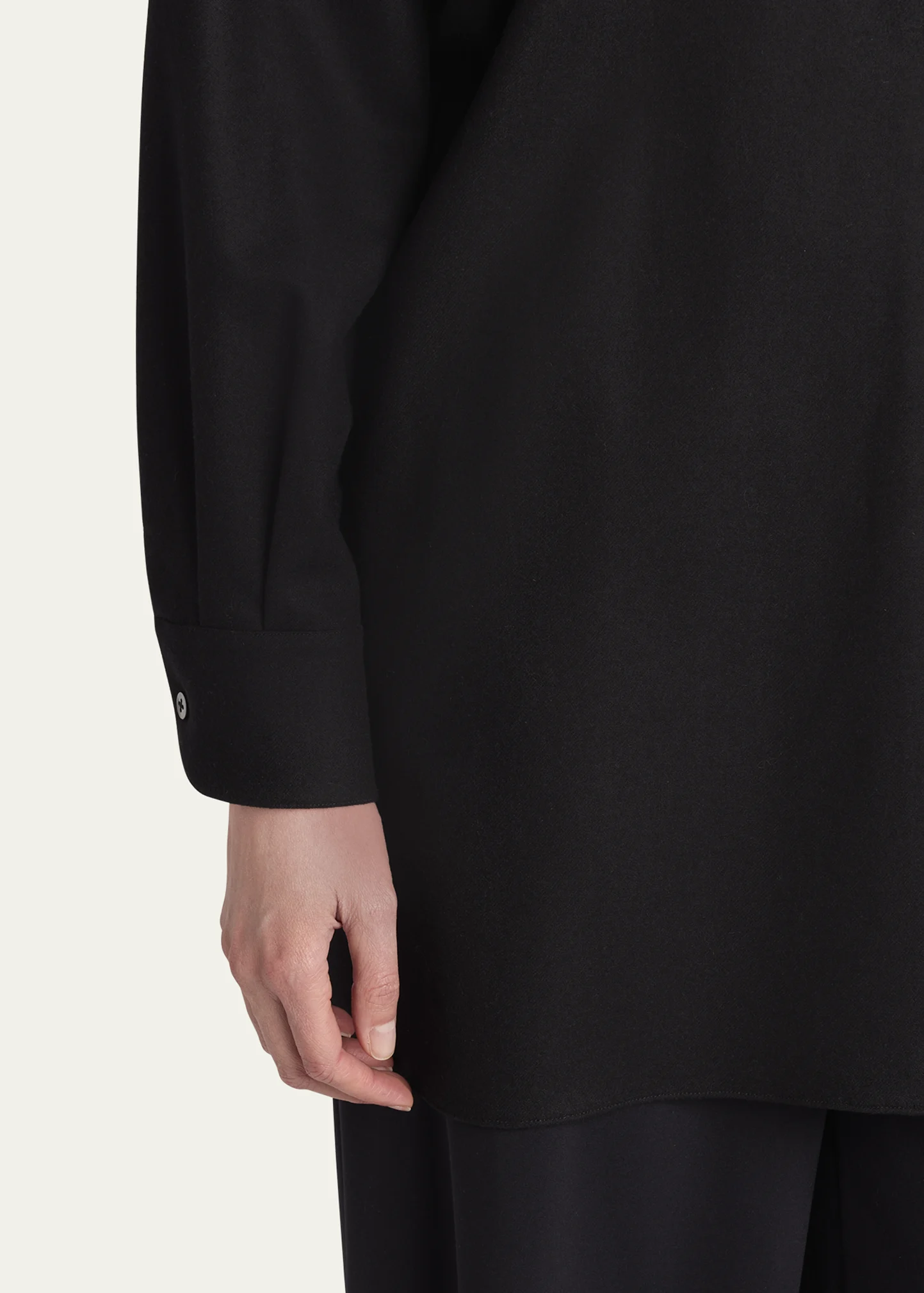 Komako Button Down Wool Cashmere Blouse