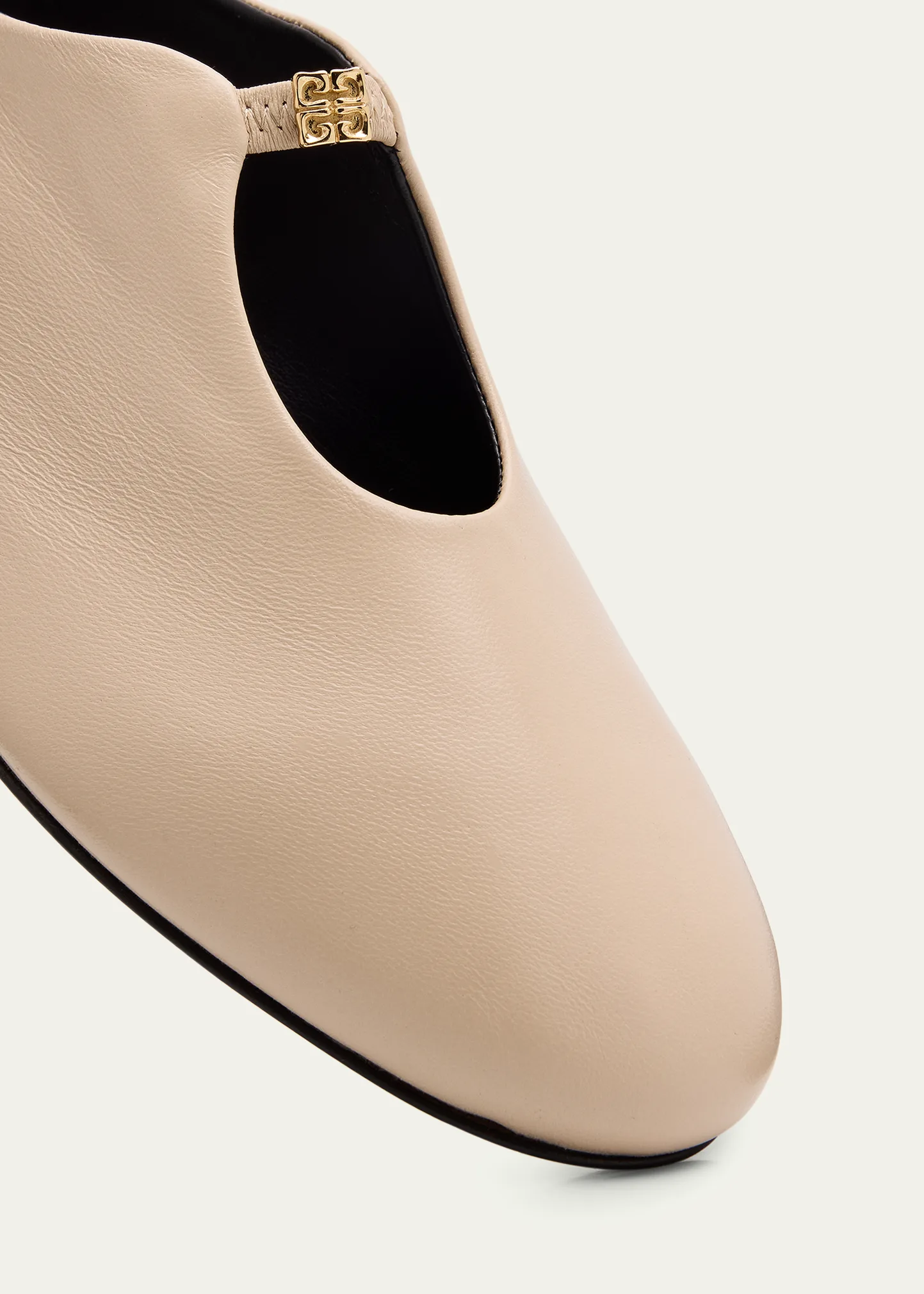 4G Liquid Leather Ballerina Flats