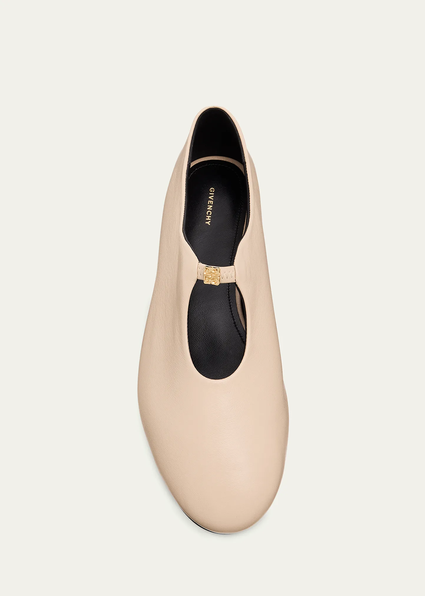 4G Liquid Leather Ballerina Flats