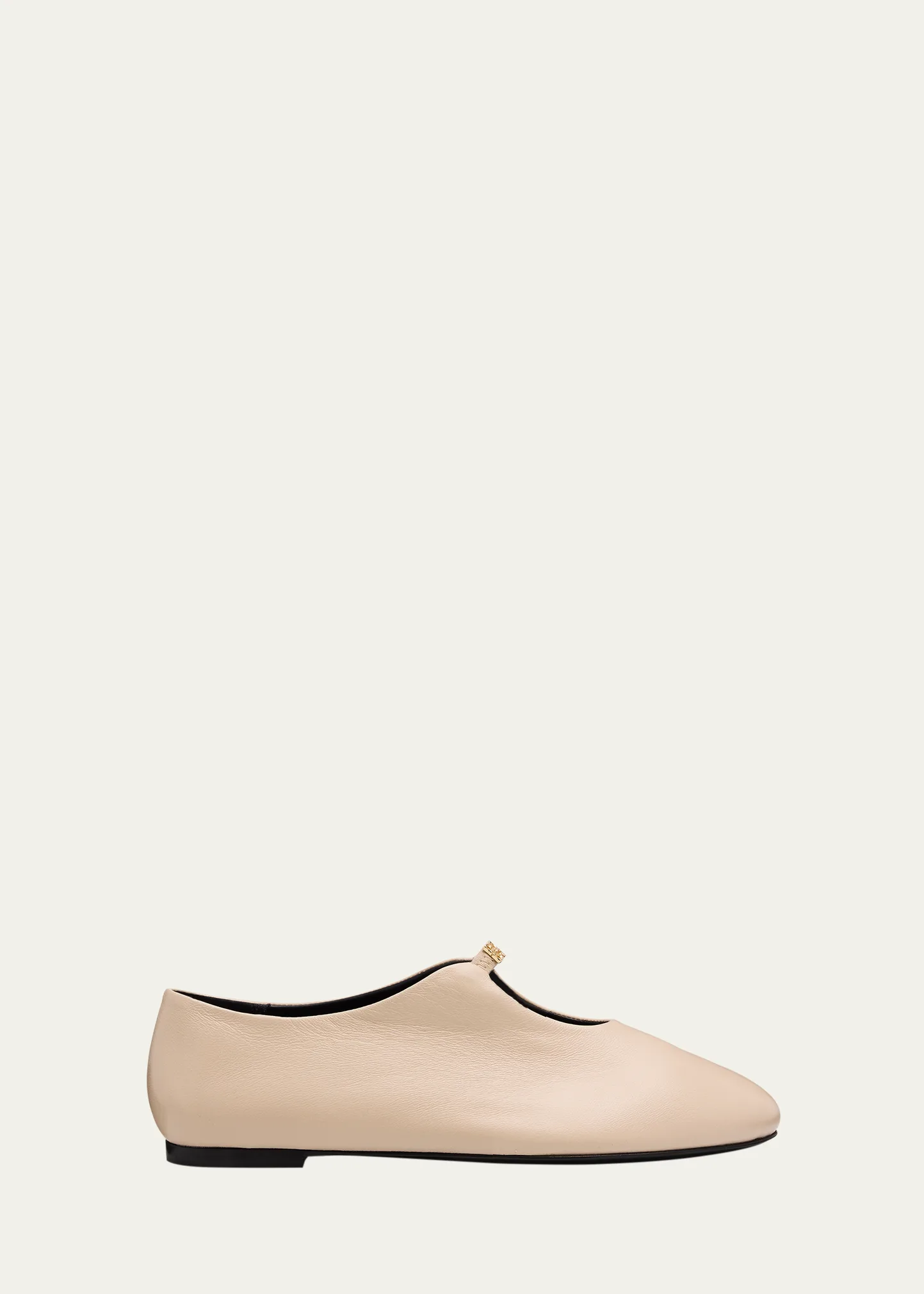 4G Liquid Leather Ballerina Flats