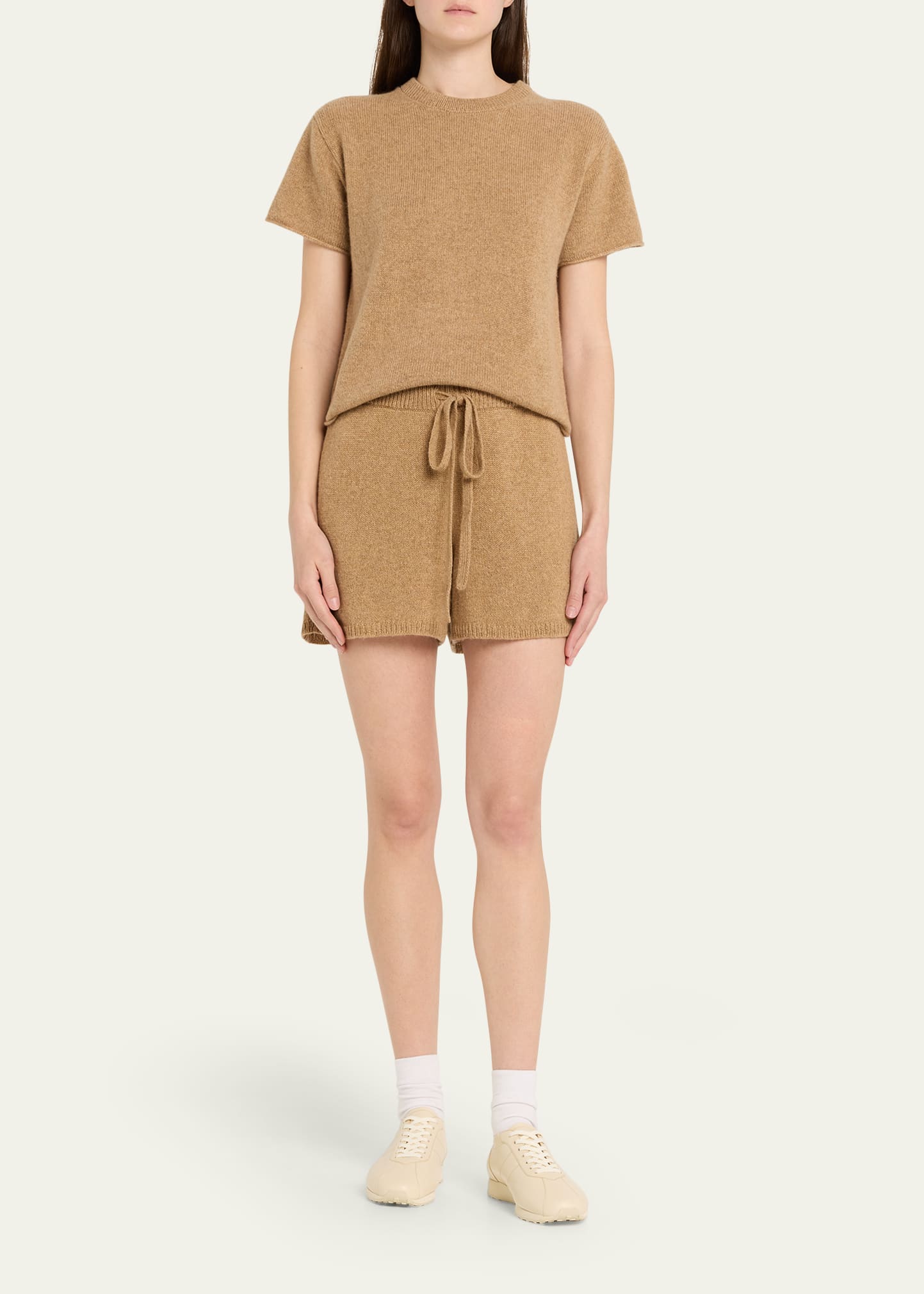 Drawstring Cashmere Lounge Shorts