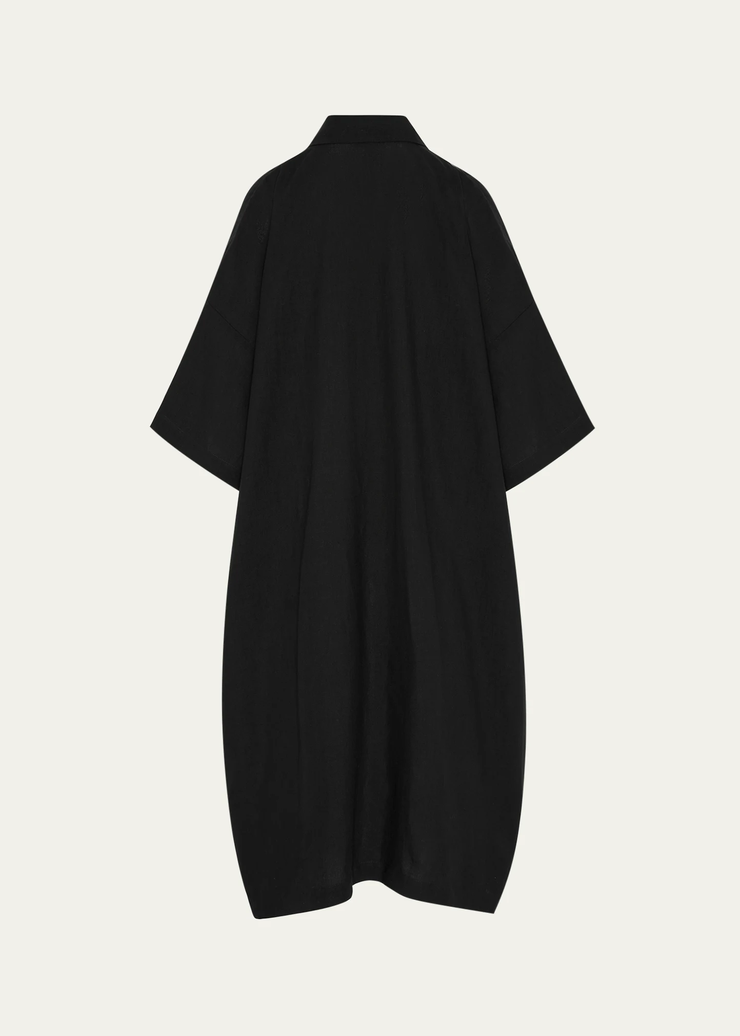 Angle-To-Front Side Seam Short Sleeve Dress with Collar