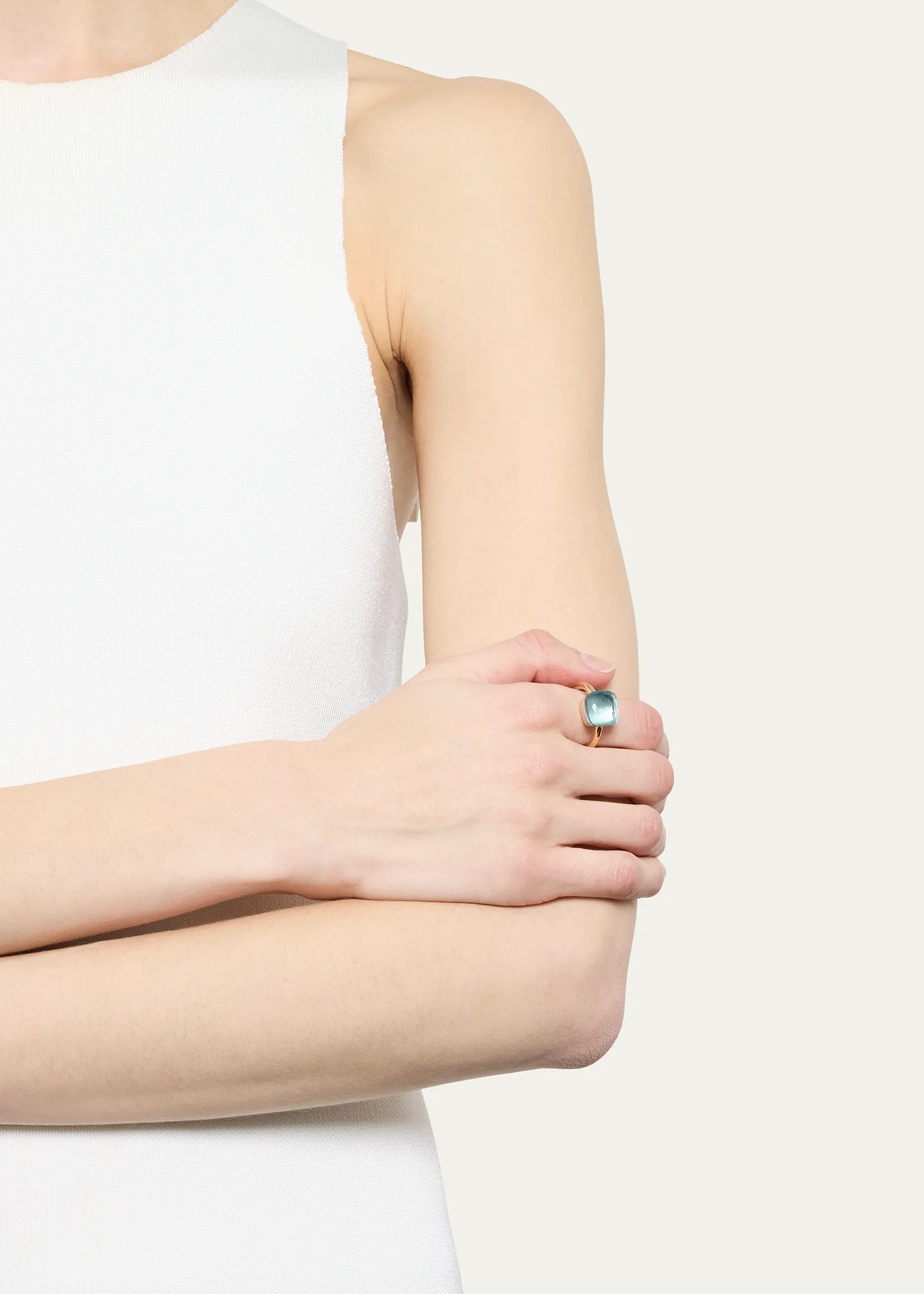 Nudo Solitaire Ring with Sky Blue Topaz