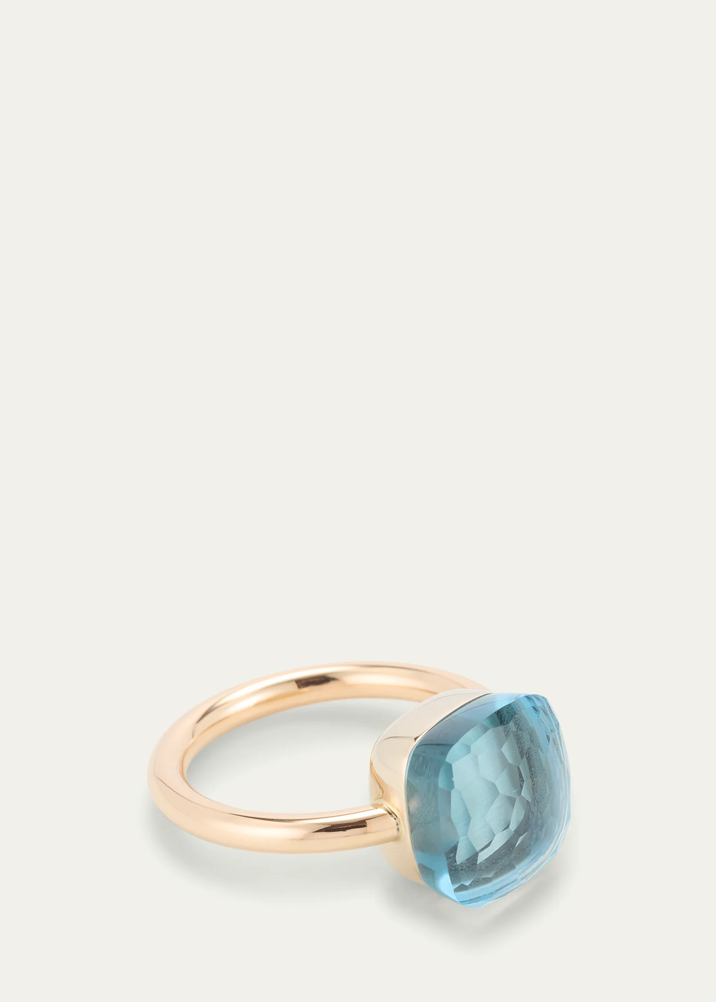 Nudo Solitaire Ring with Sky Blue Topaz