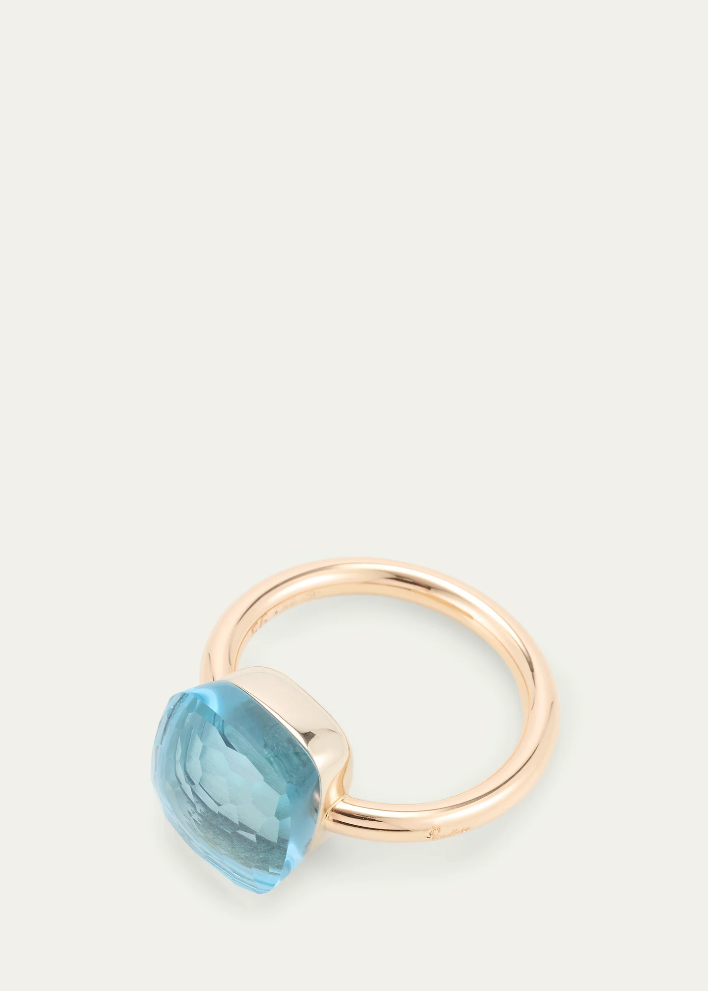 Nudo Solitaire Ring with Sky Blue Topaz
