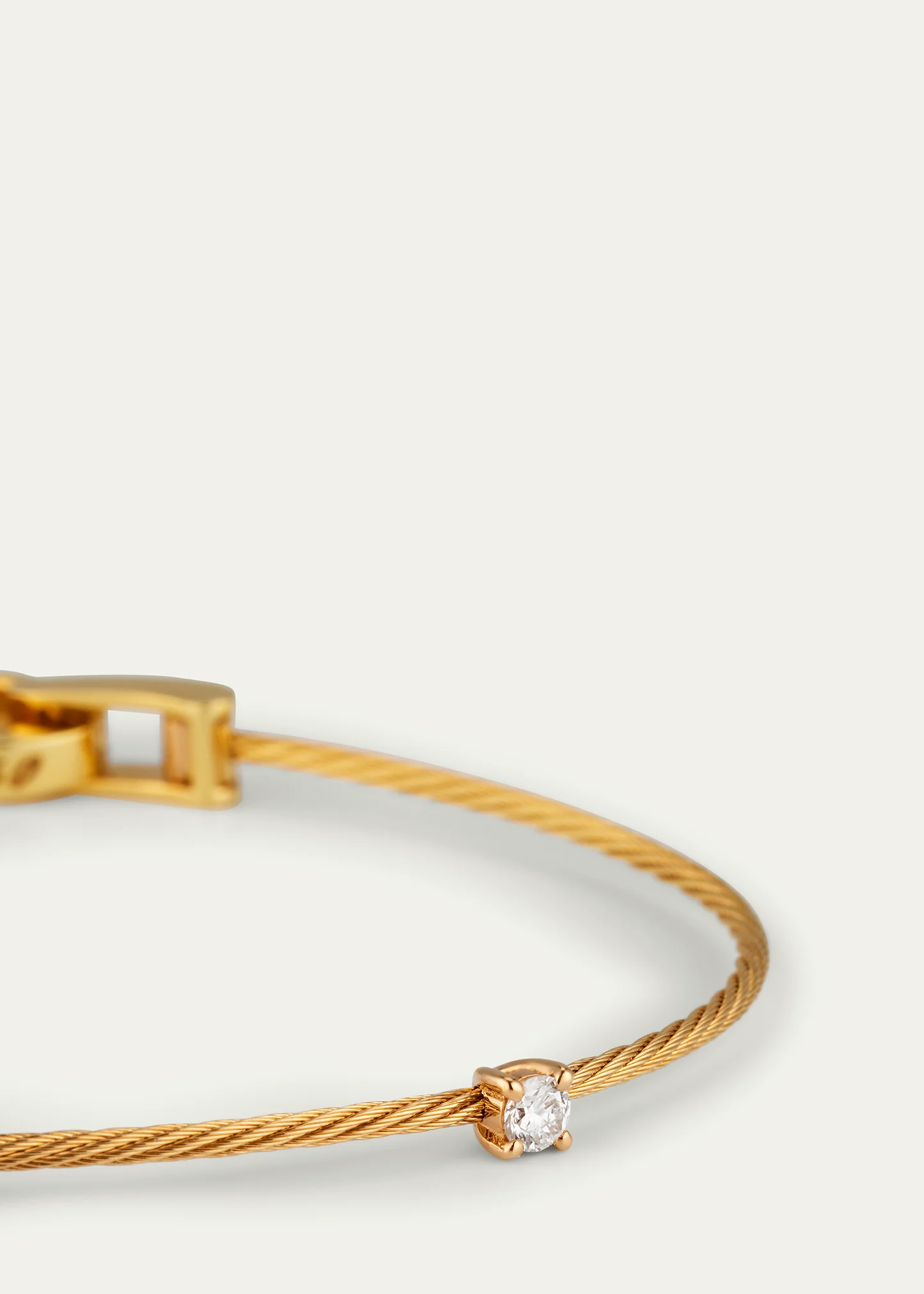 Unity 18k Yellow Gold Three-Diamond Bracelet, 0.18 TCW 7 Unity 18k Yellow Gold Three-Diamond Bracelet, 0.18 TCW