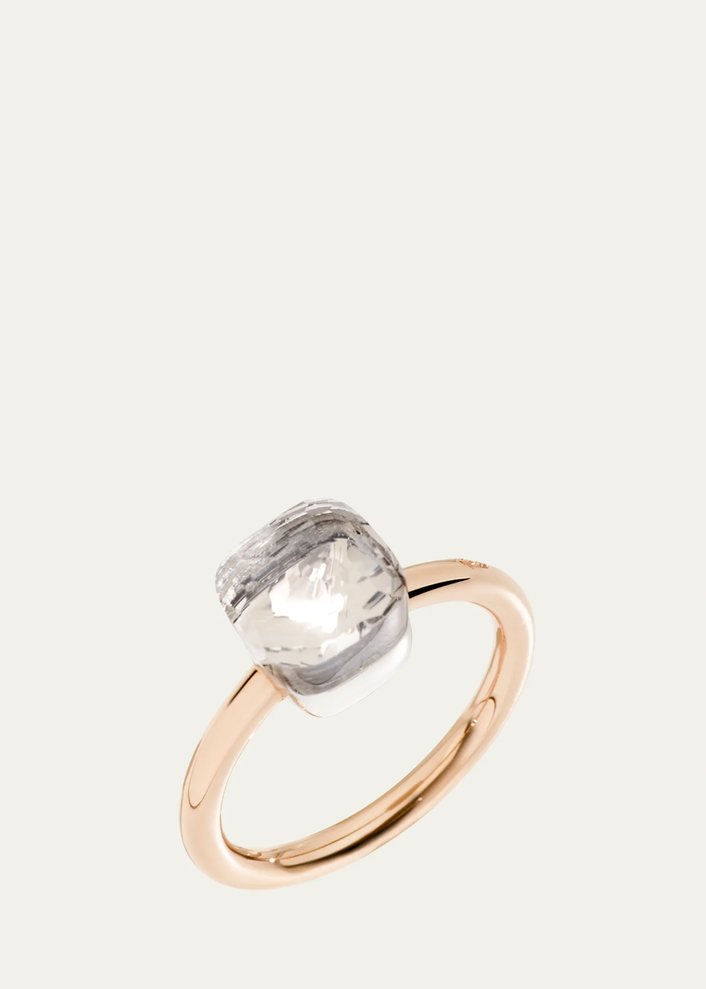 Nudo Petite Rose Gold & White Topaz Ring 7 Nudo Petite Rose Gold & White Topaz Ring
