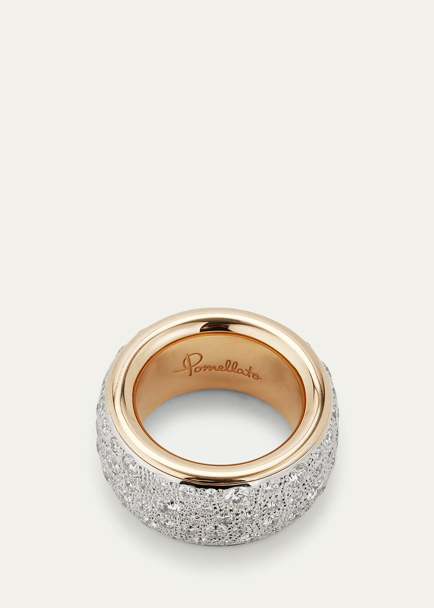 Iconica Maxi Band Ring with White Diamonds