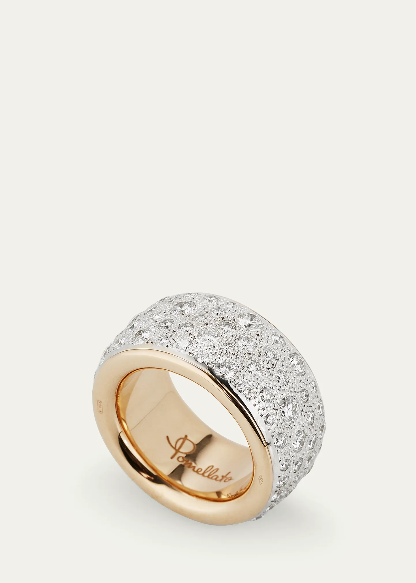 Iconica Maxi Band Ring with White Diamonds