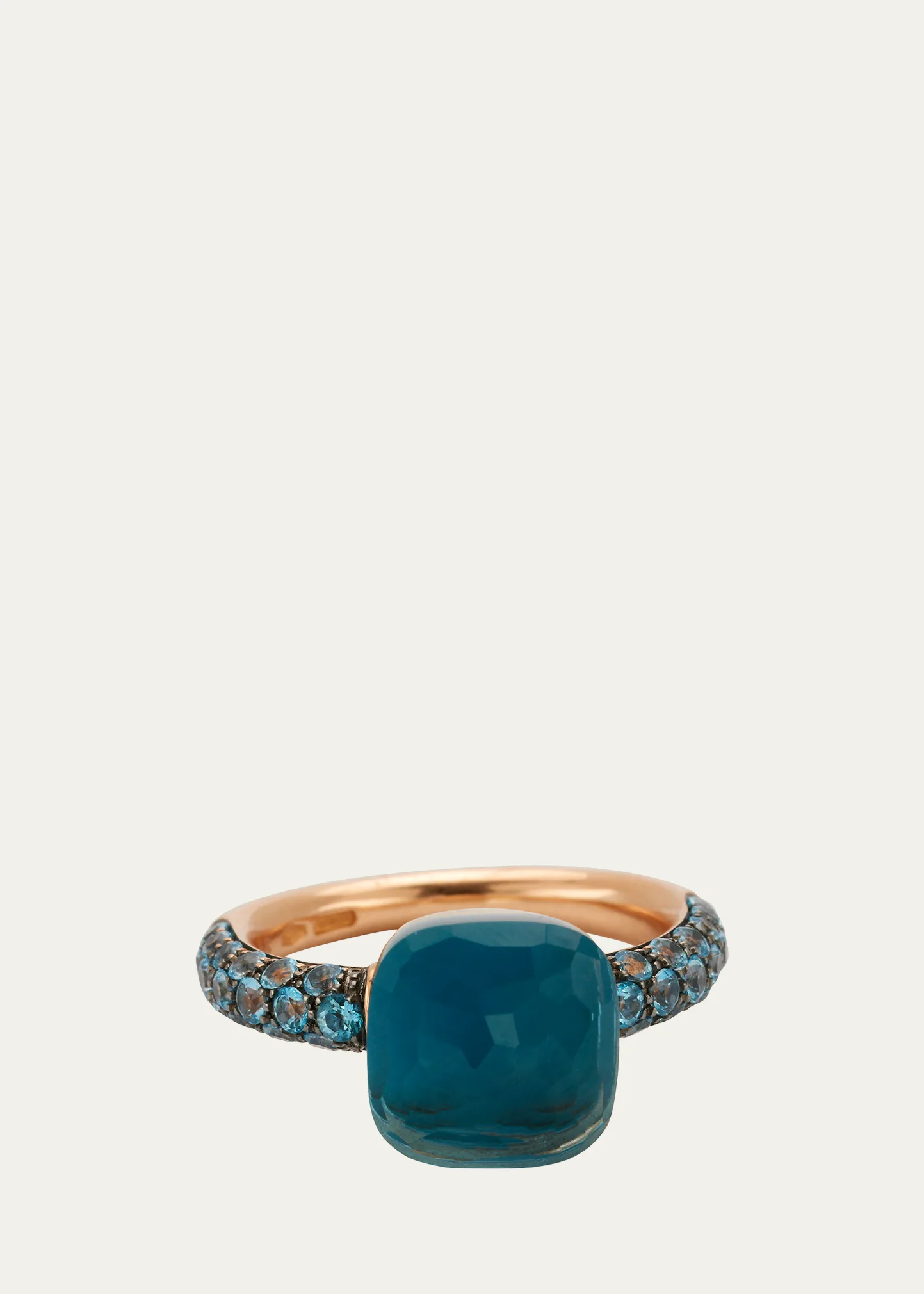Nudo Classic 18K Ring with Turquoise and Topaz 1 Nudo Classic 18K Ring with Turquoise and Topaz