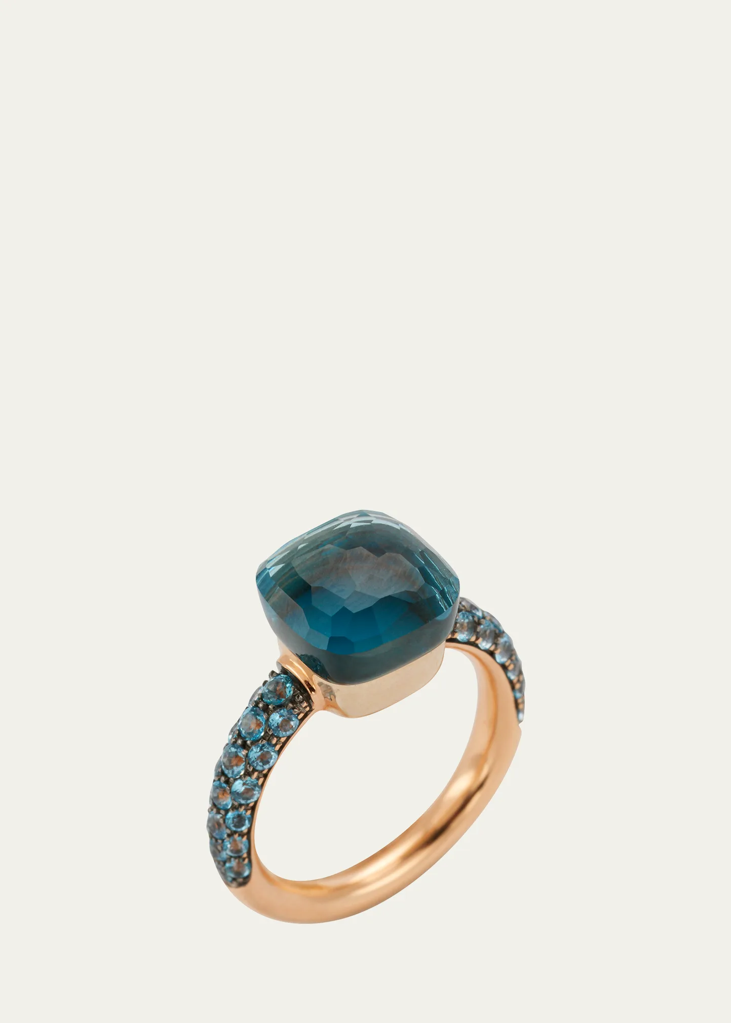 Nudo Classic 18K Ring with Turquoise and Topaz 3 Nudo Classic 18K Ring with Turquoise and Topaz