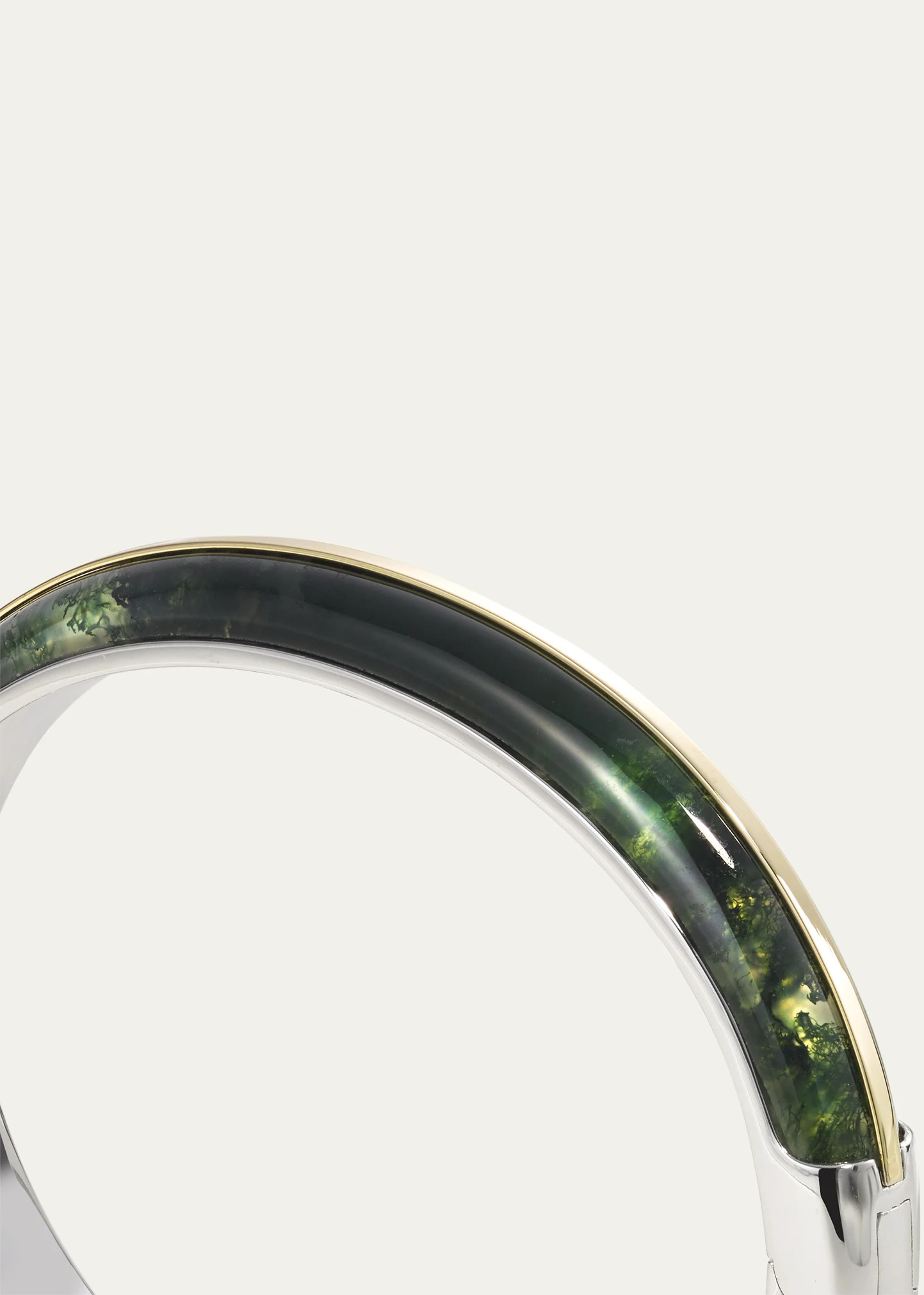 Essential Stacking Cuff Bracelet, Moss Agate 3 Essential Stacking Cuff Bracelet, Moss Agate