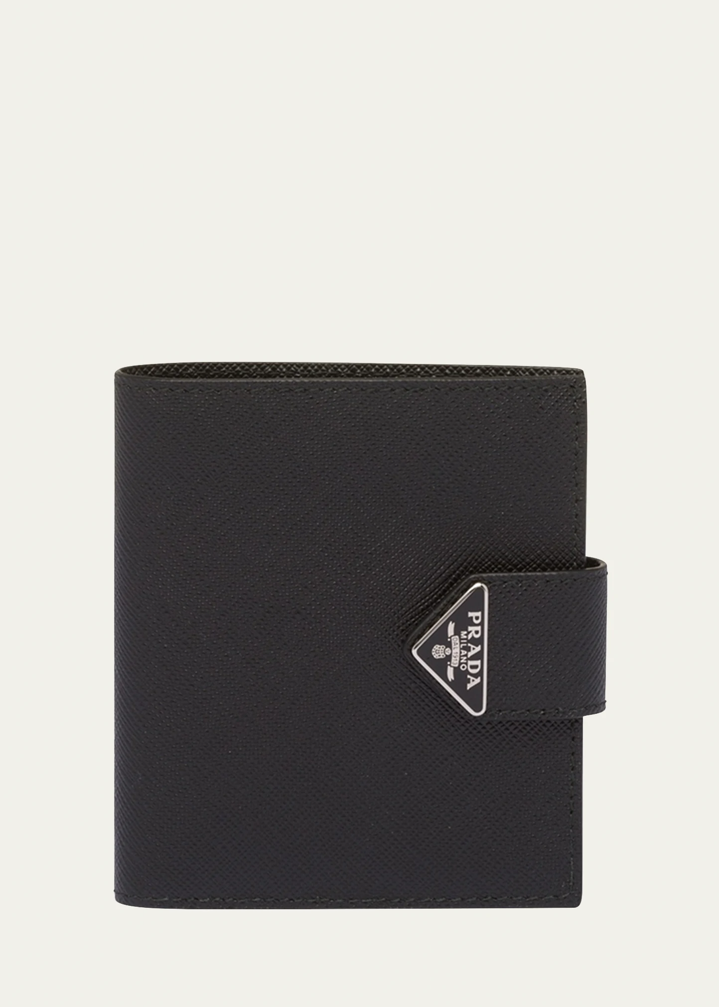 Men's Saffiano Leather Snap Bifold Wallet