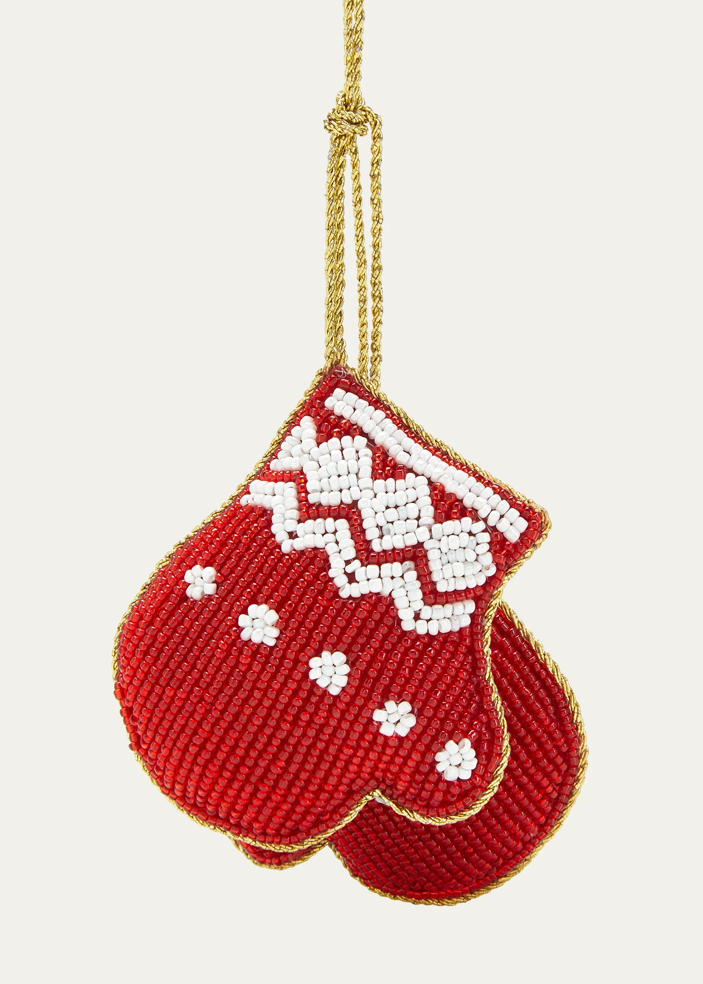 Mittens Beaded Christmas Ornament 1 Mittens Beaded Christmas Ornament