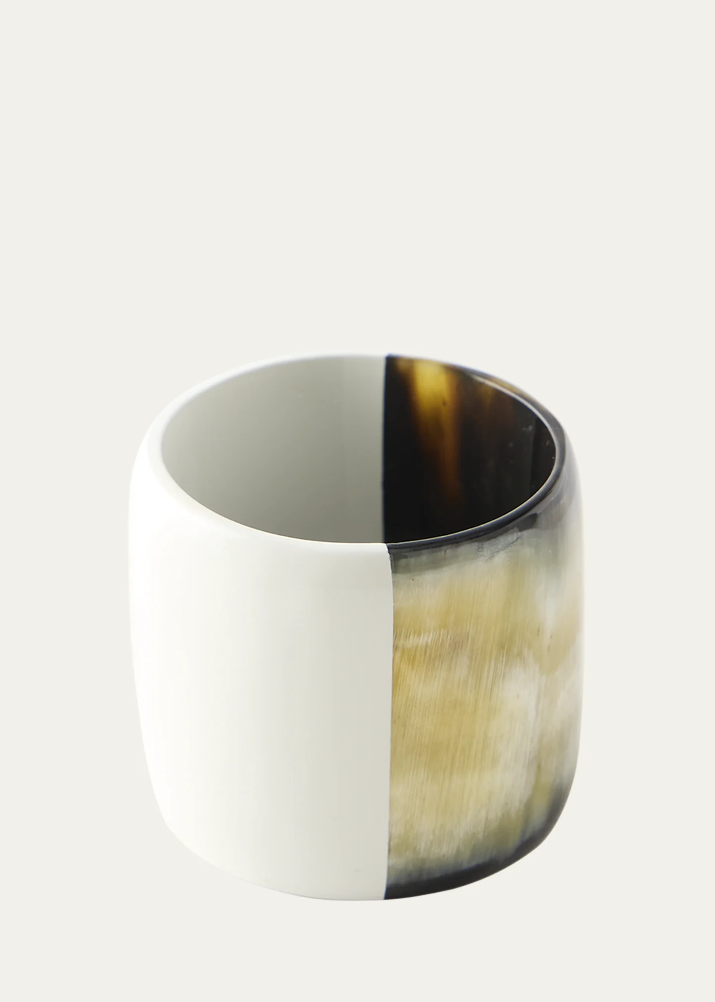 Horn & White Lacquer Napkin Ring