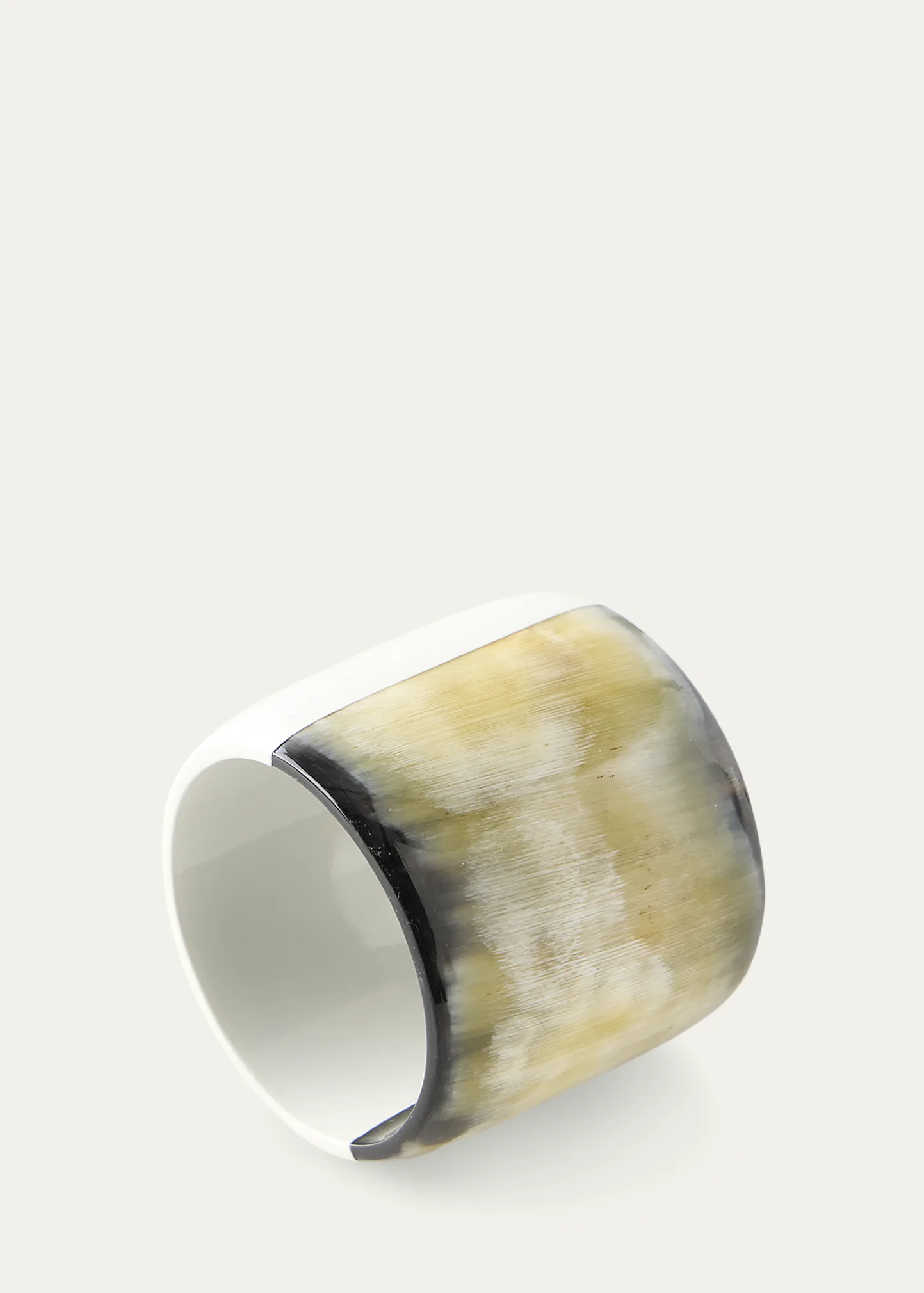 Horn & White Lacquer Napkin Ring