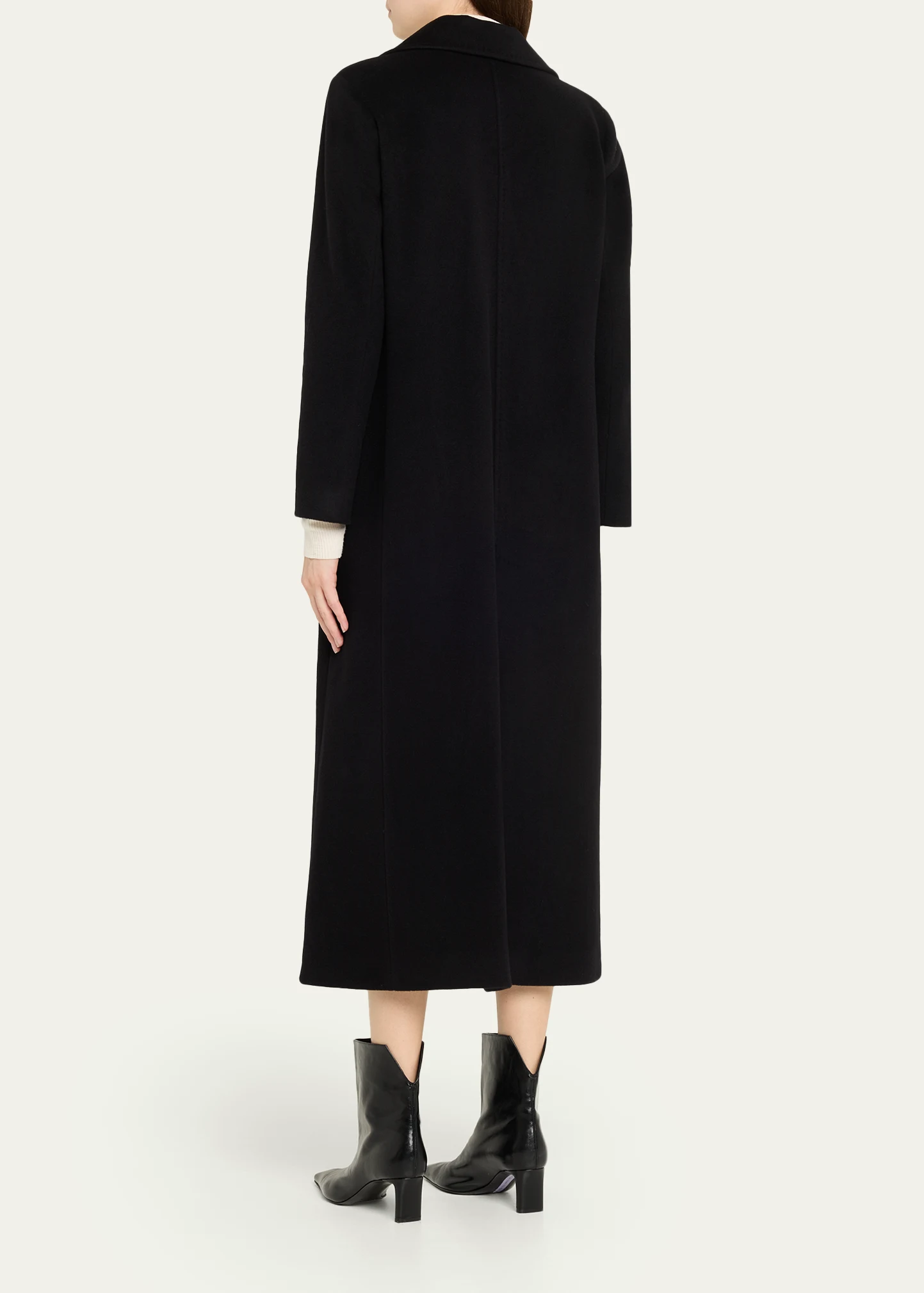 Long 3-Button Notch Collar Coat