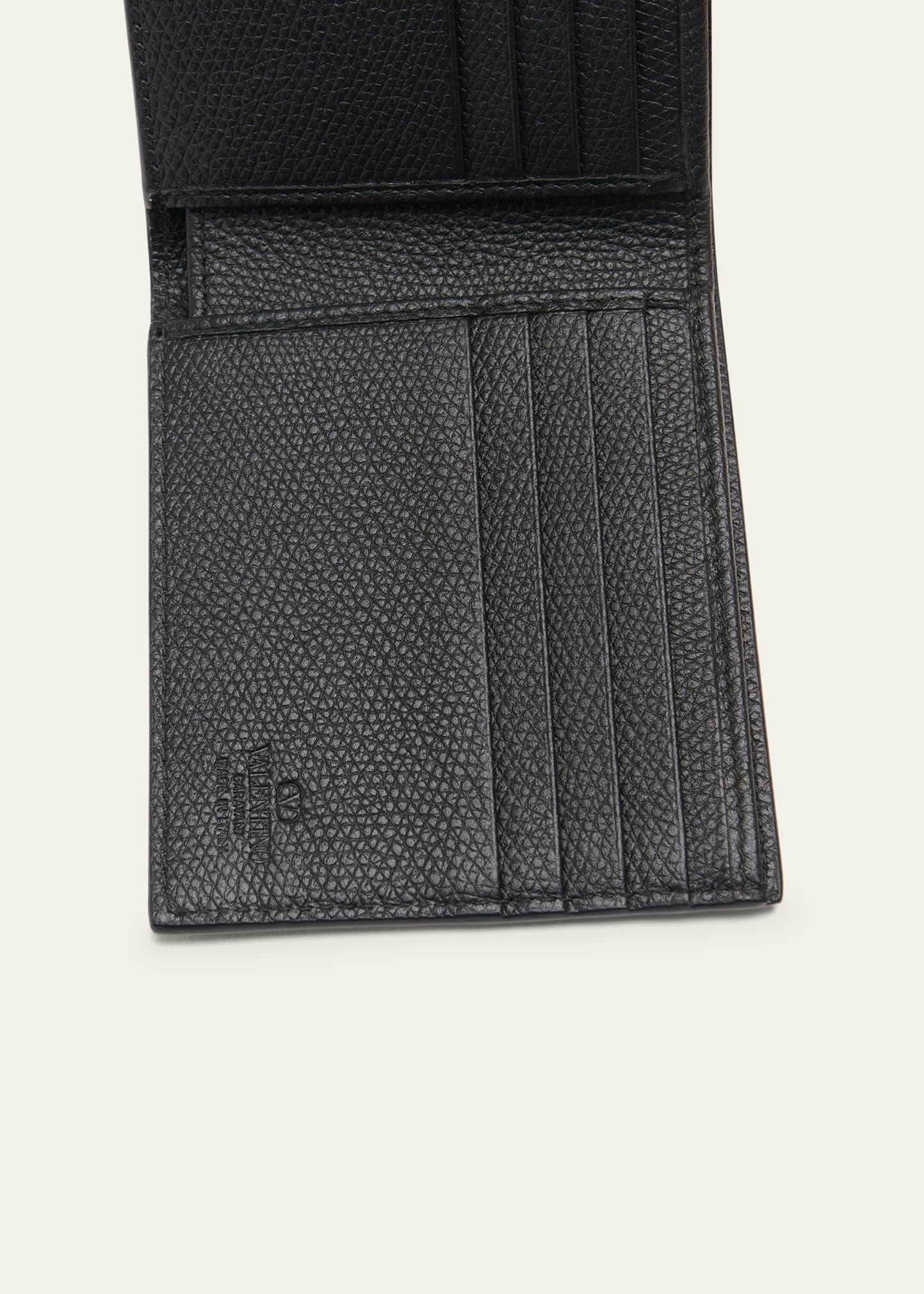 Men's Leather VLogo Bifold Wallet