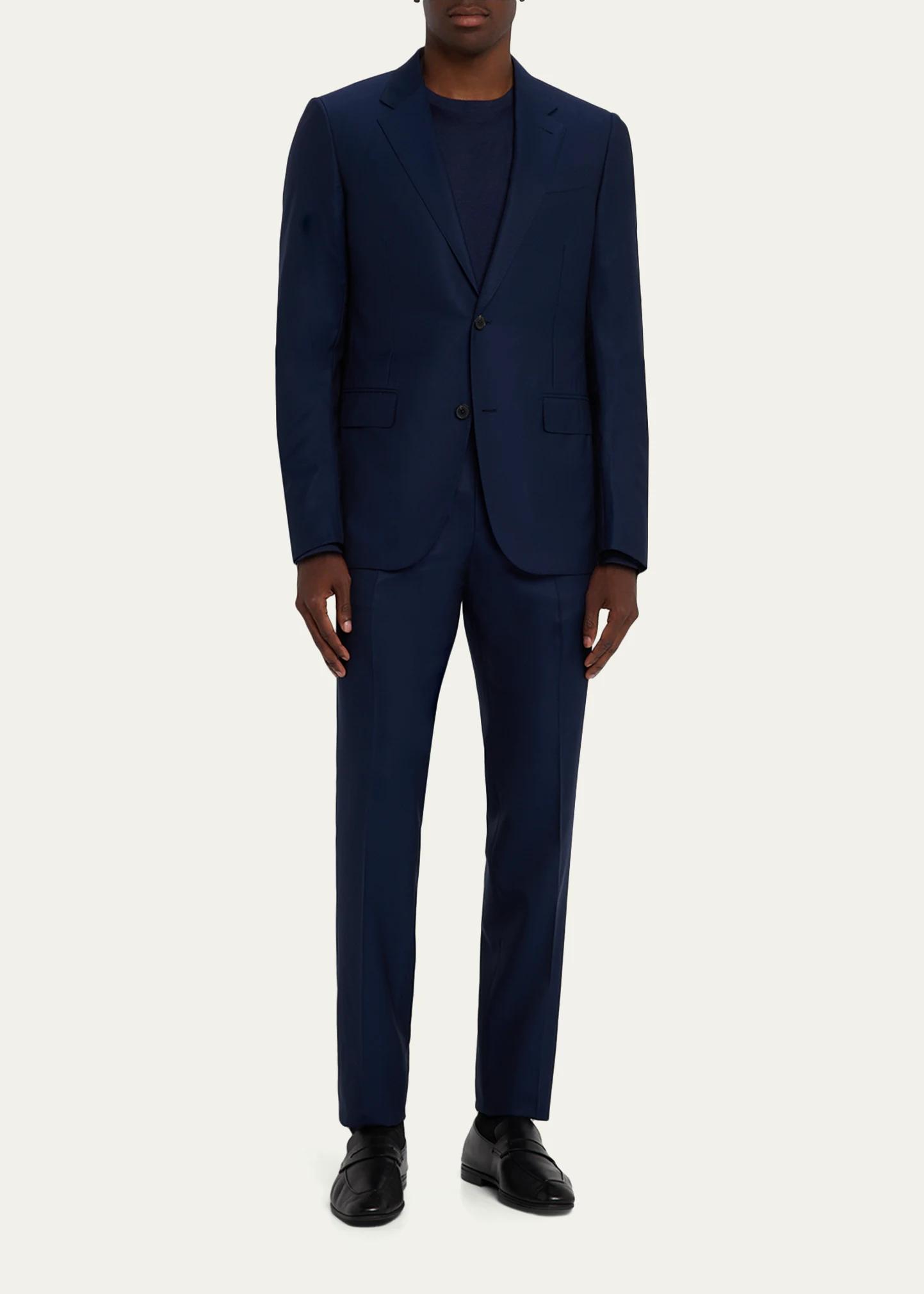 Men's Wool Textured Two-Piece Suit