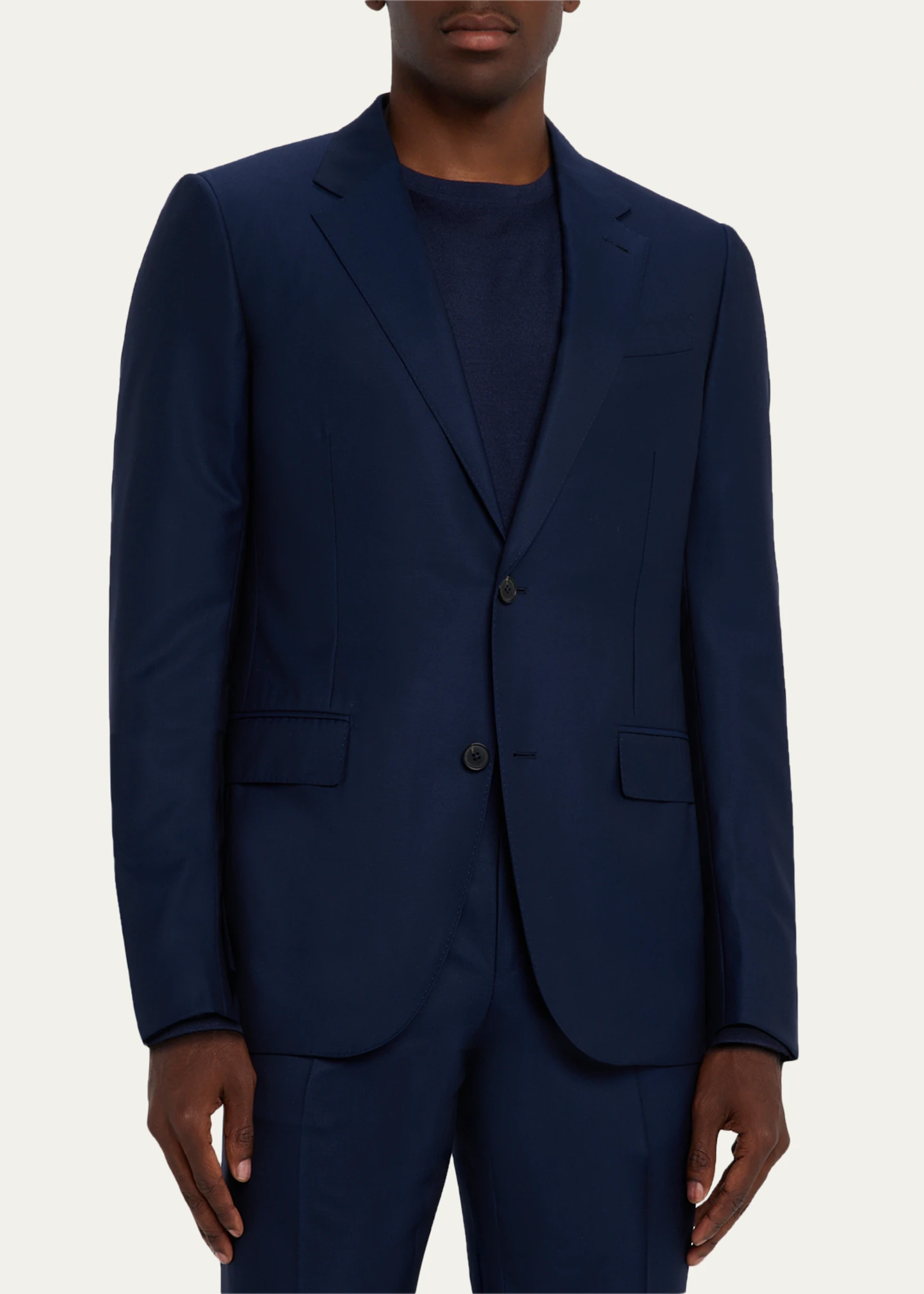 Men's Wool Textured Two-Piece Suit